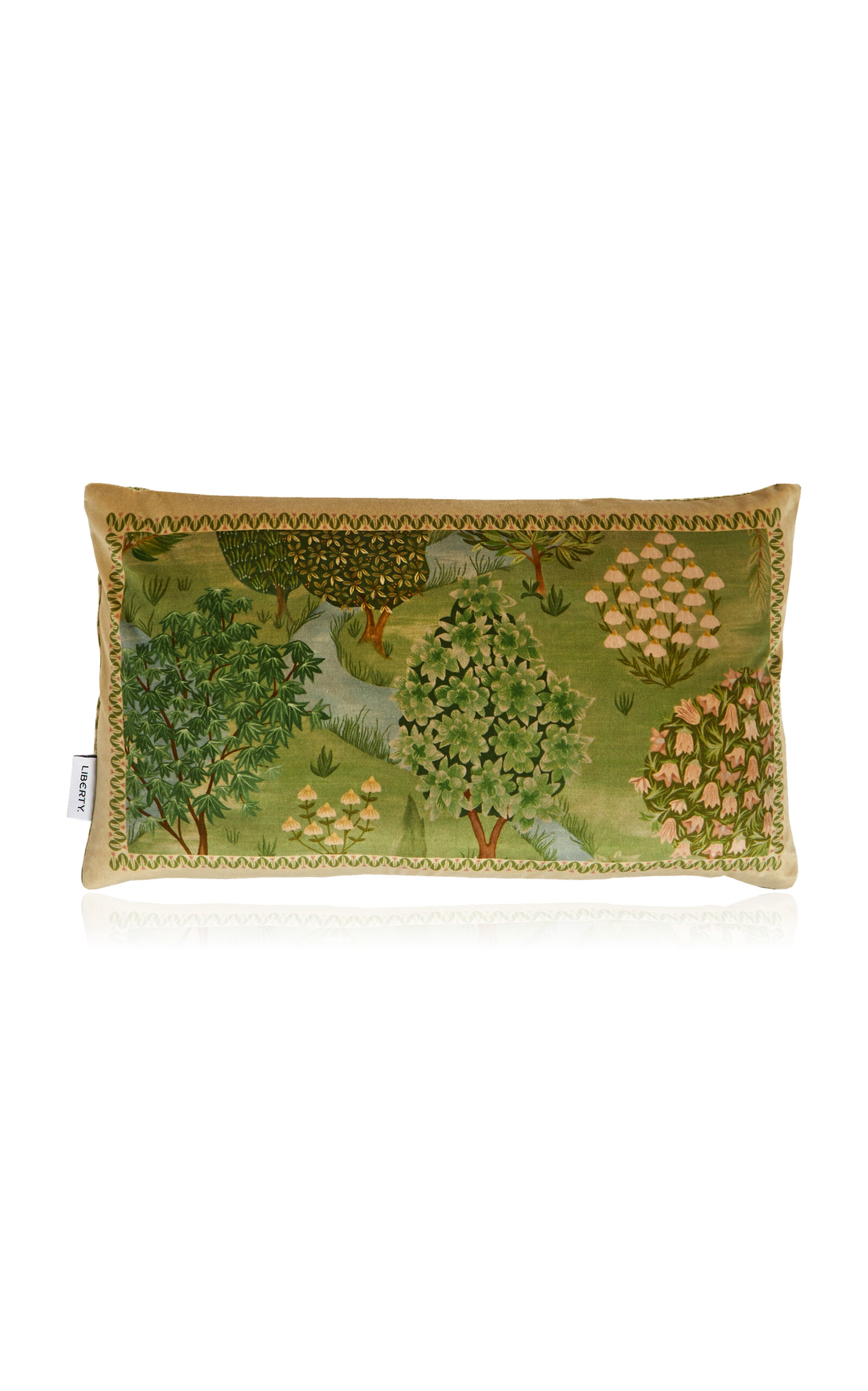 Liberty London Persian Gardens Velvet Cushion In Green