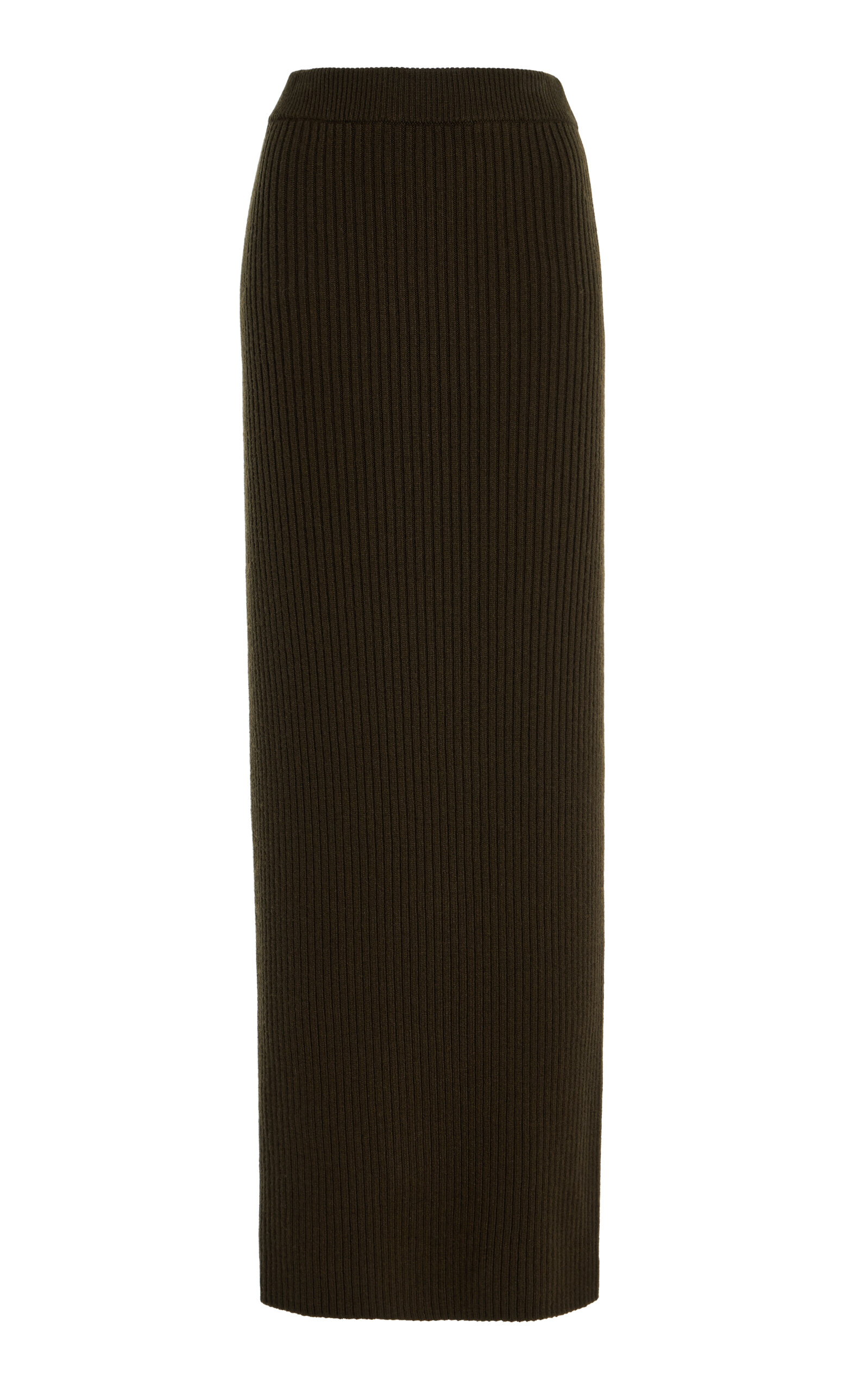 Max Mara Boris Wool-cashmere Knit Skirt In Green