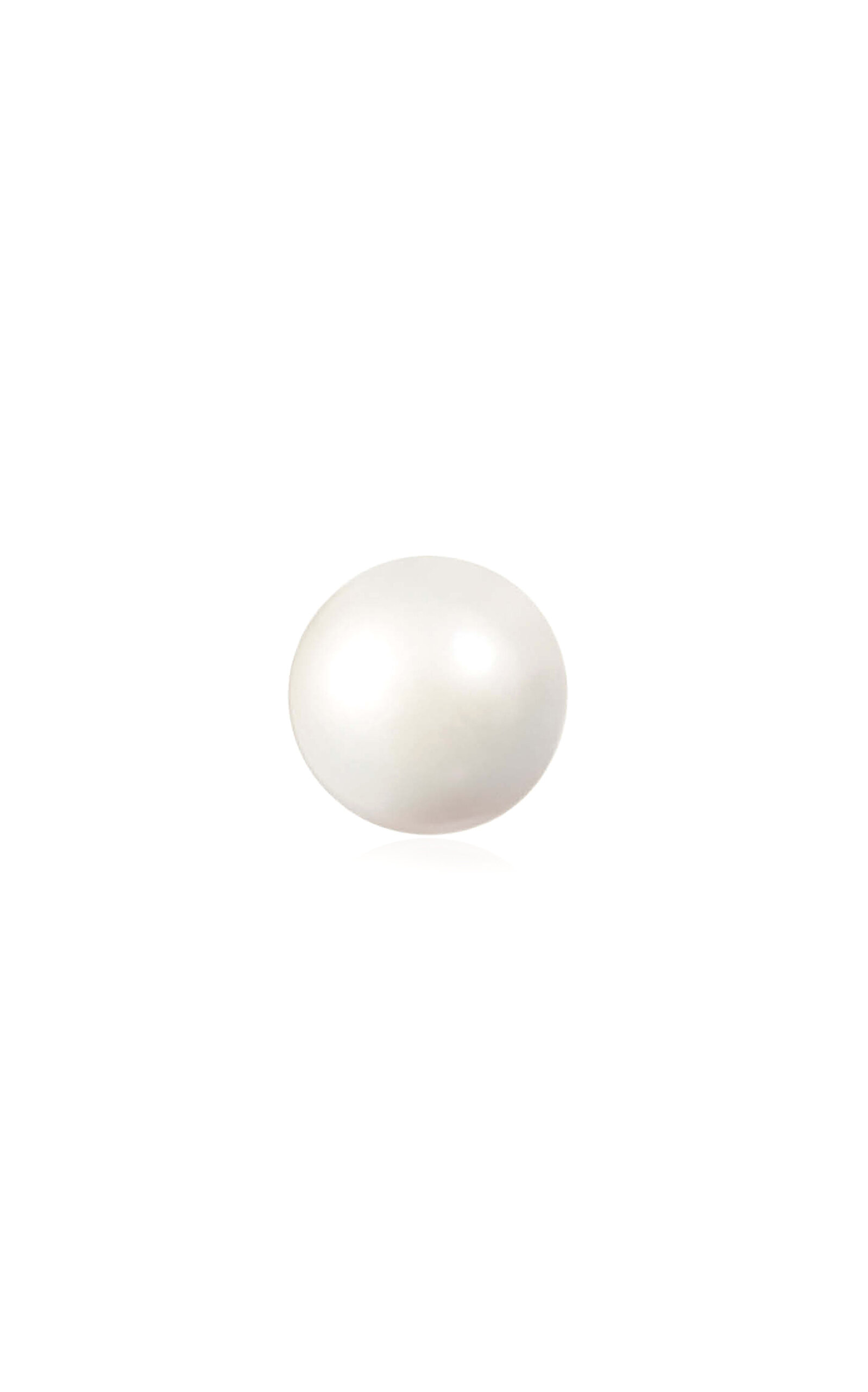 Sophie Bille Brahe Moon 14k Yellow Gold Pearl Single Earring In White