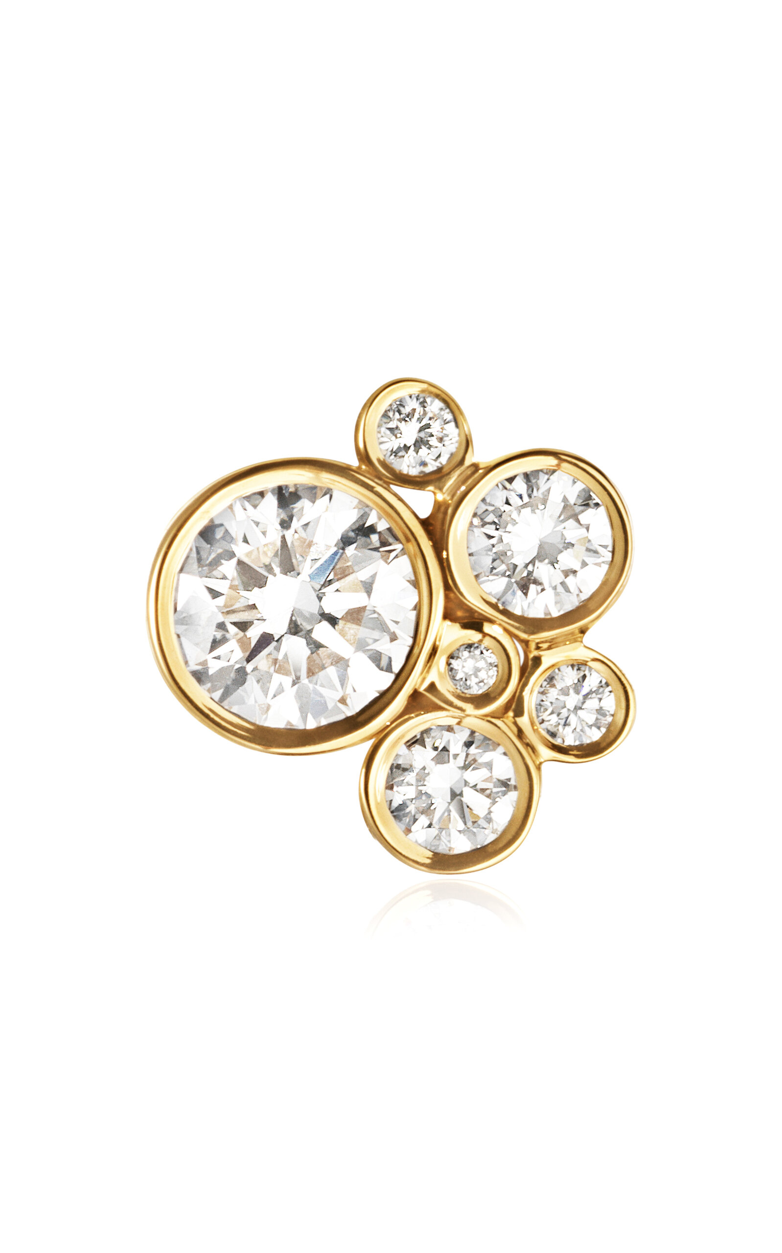 Sophie Bille Brahe Bisou Diamant 18k Yellow Gold Single Earring In Gold