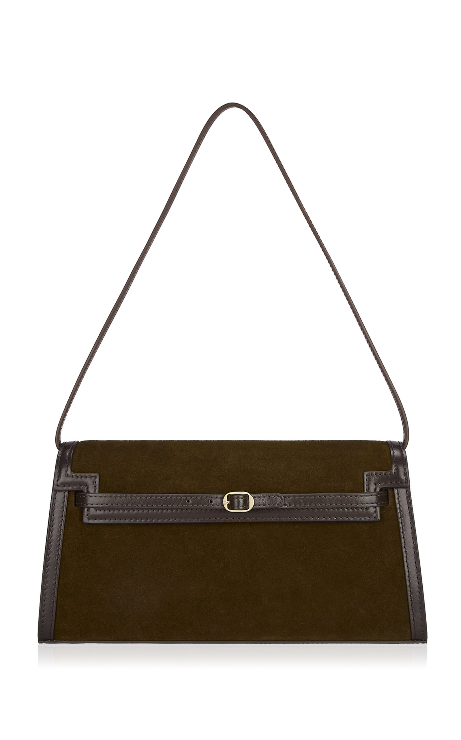 Verafied Suede Shoulder Bag - Brown - OS