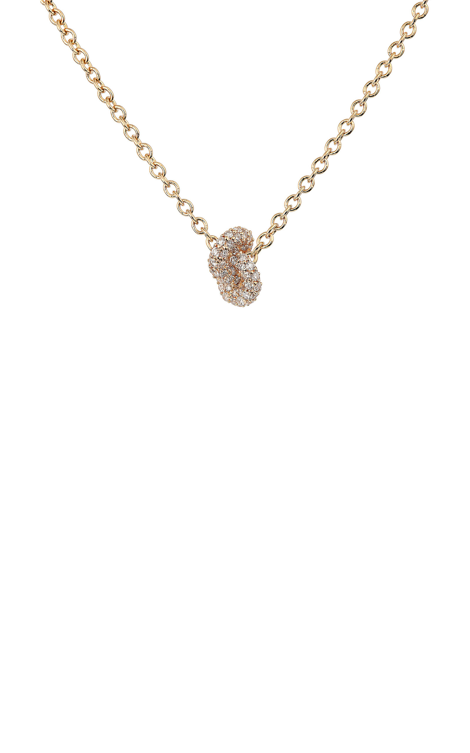 Engelbert 1920 Legacy Knot Pendant; Pavé Diamonds And 18k Yellow Gold; Mini In Gold