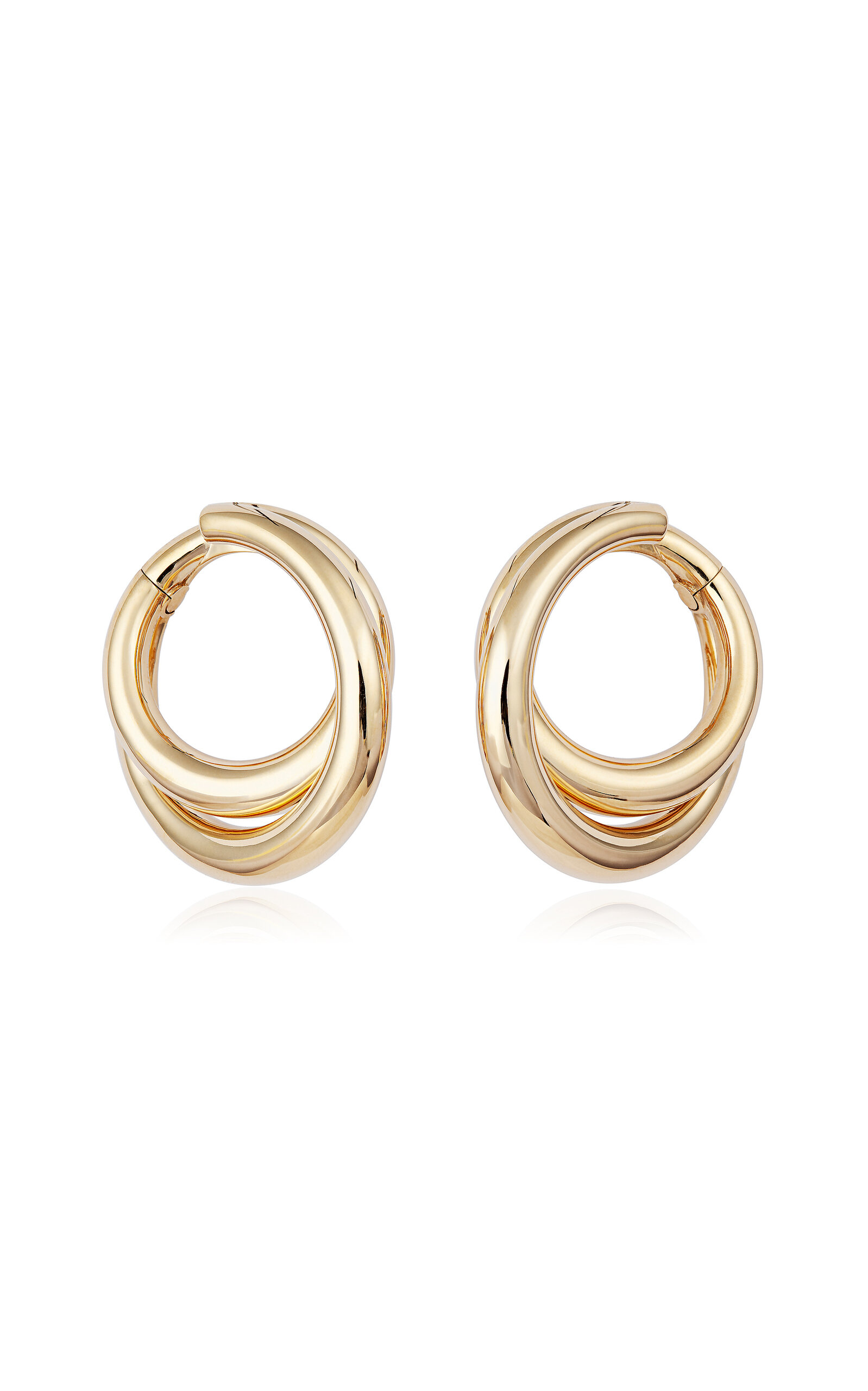 Engelbert 1920 Infinity Loop Earrings; 18k Yellow Gold; Big In Gold