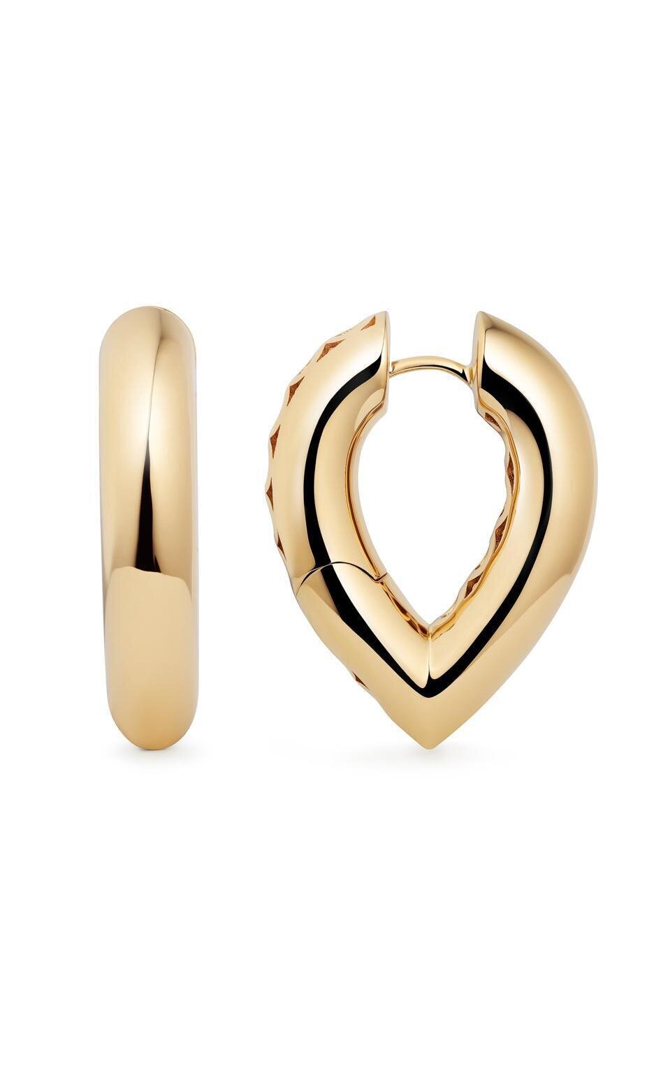 Engelbert 1920 Drop Link Earrings; 18k Yellow Gold; Big In Gold