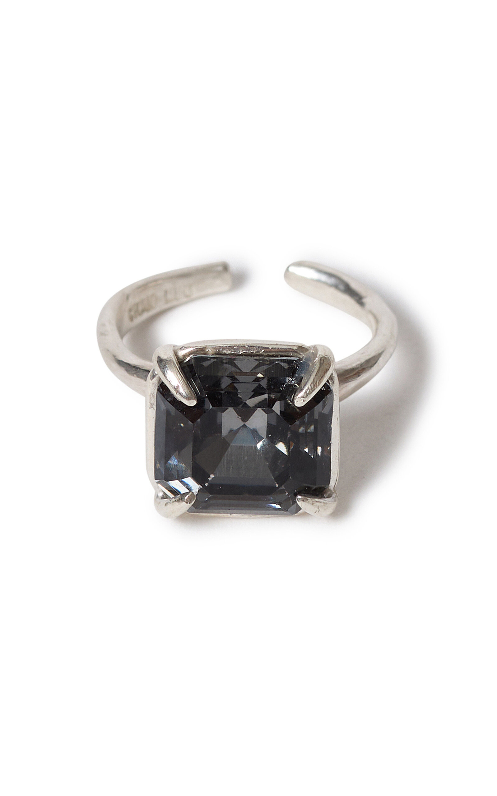 Chan Luu Caprice Sterling Silver Crystal Toe Ring In Black
