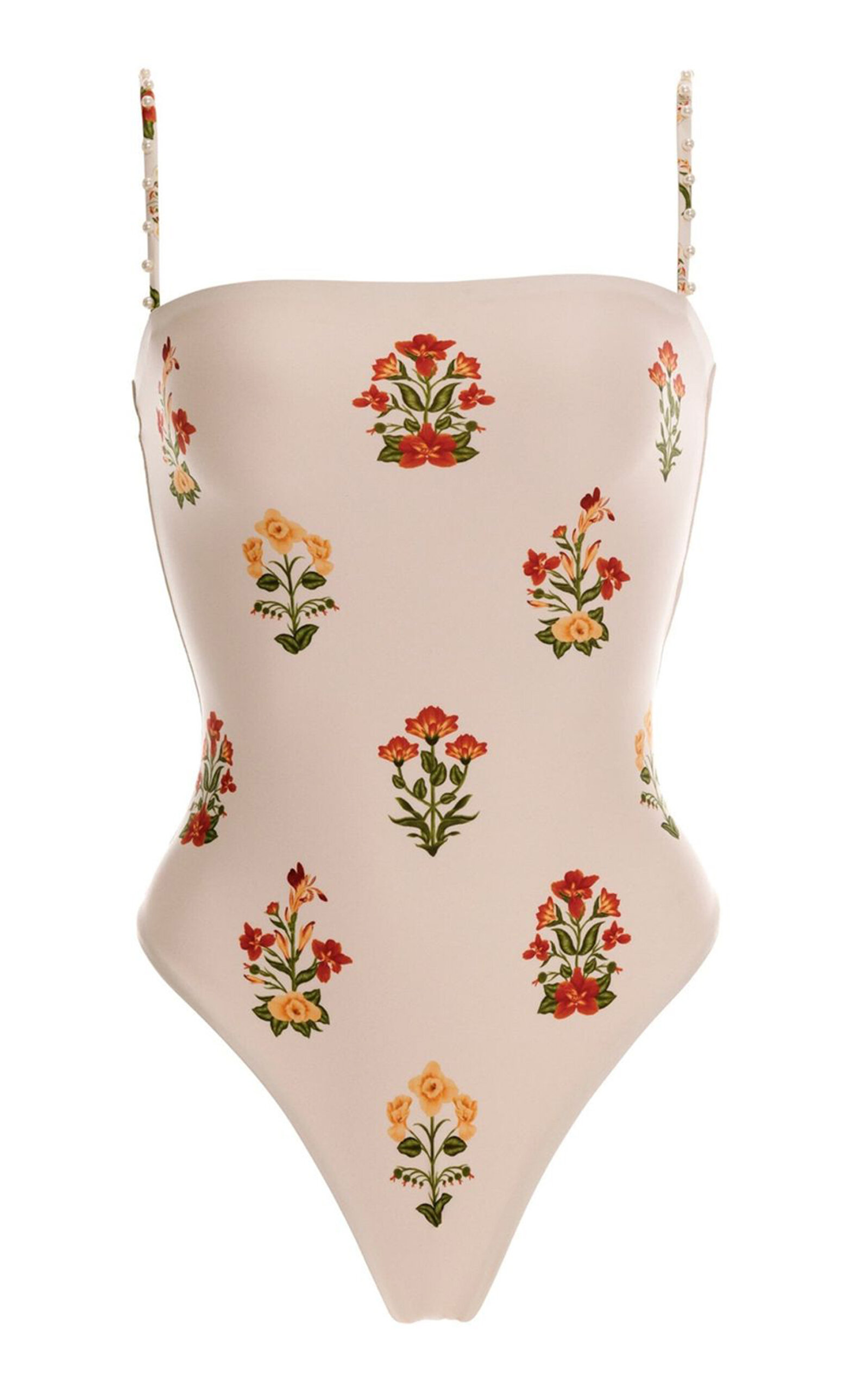 Agua By Agua Bendita Durazno Canna Floral-print Swimsuit In Multi
