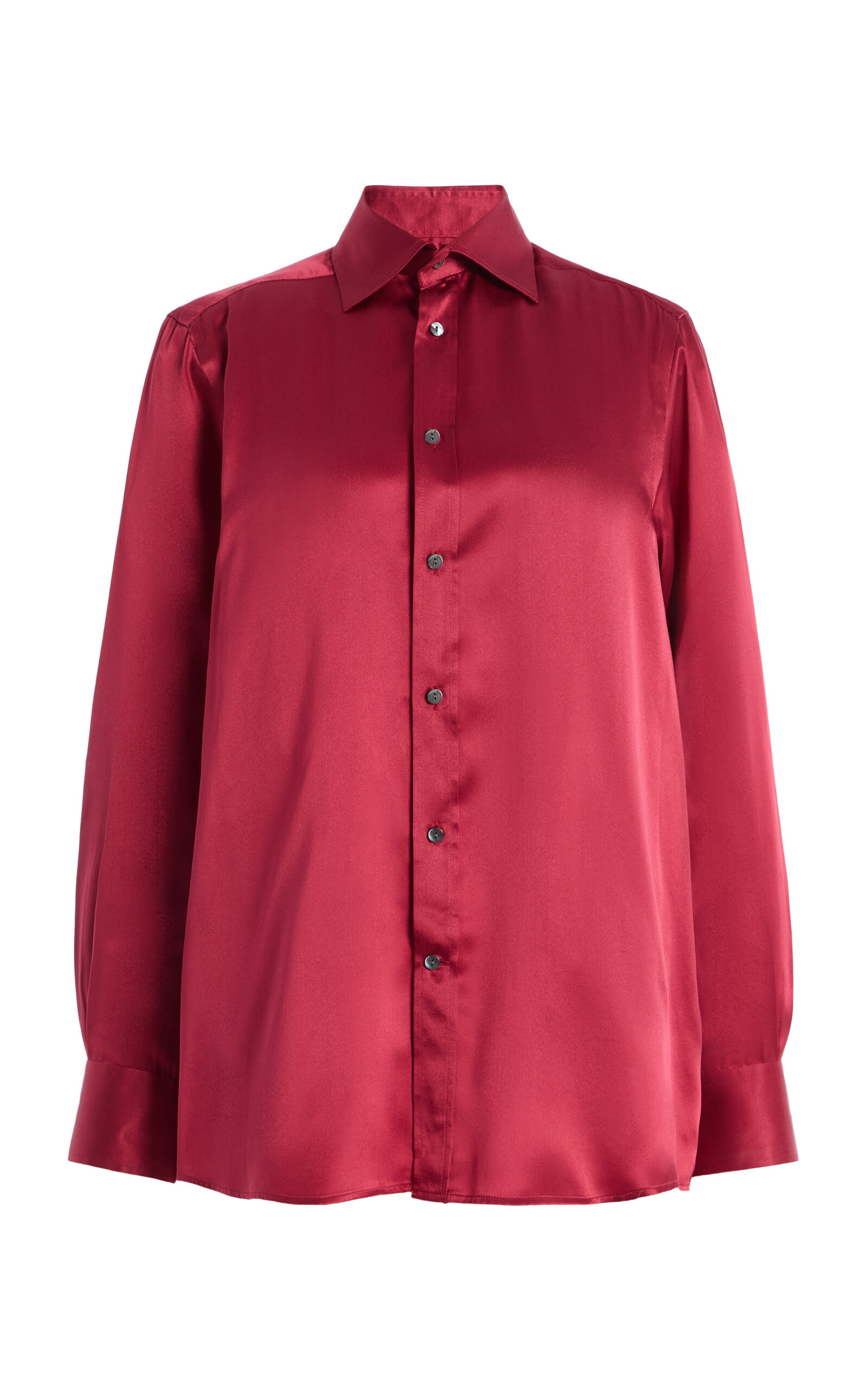 With Nothing Underneath The Boyfriend Shirt - Red