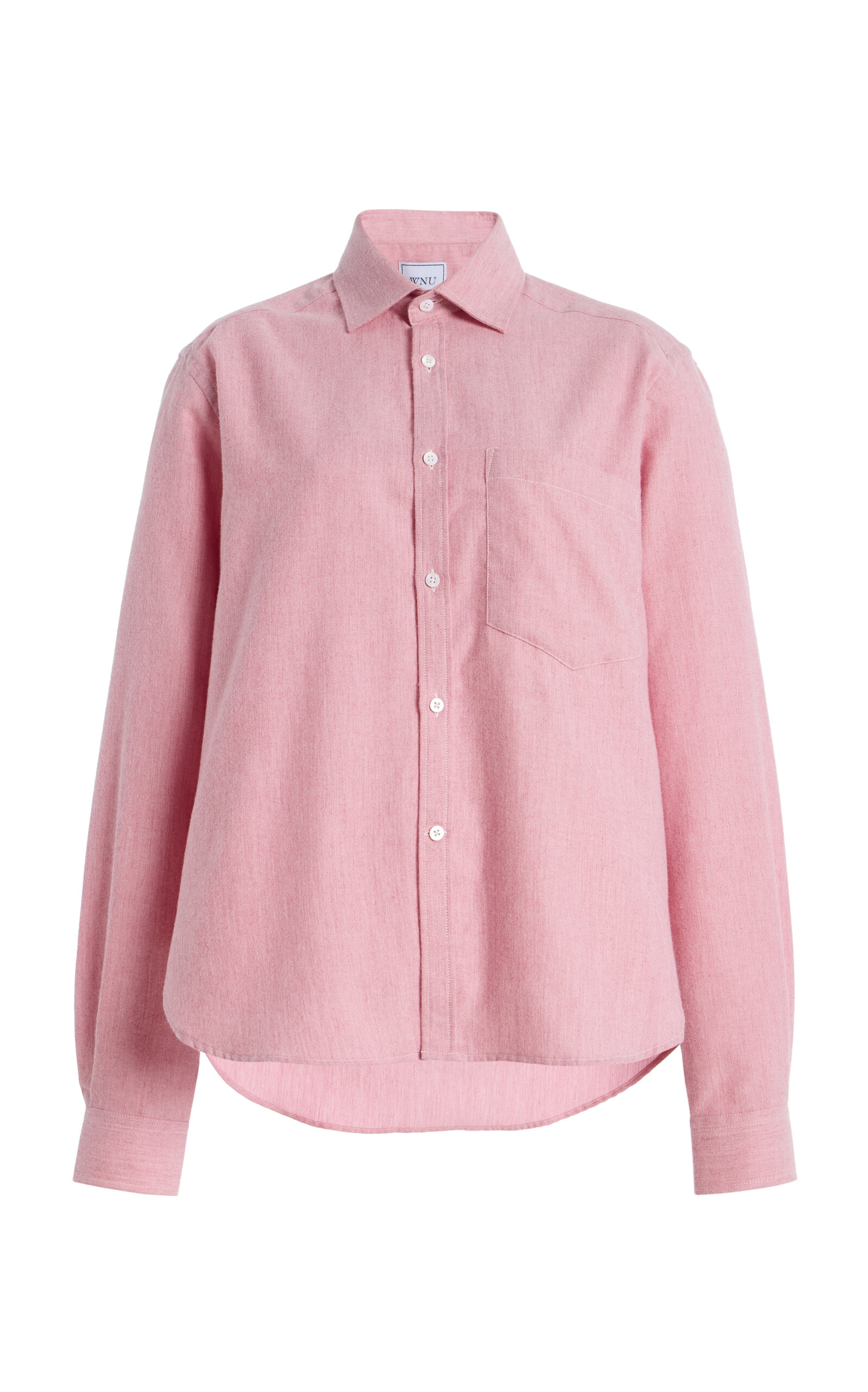 With Nothing Underneath The Classic Cotton-wool Shirt In Pink
