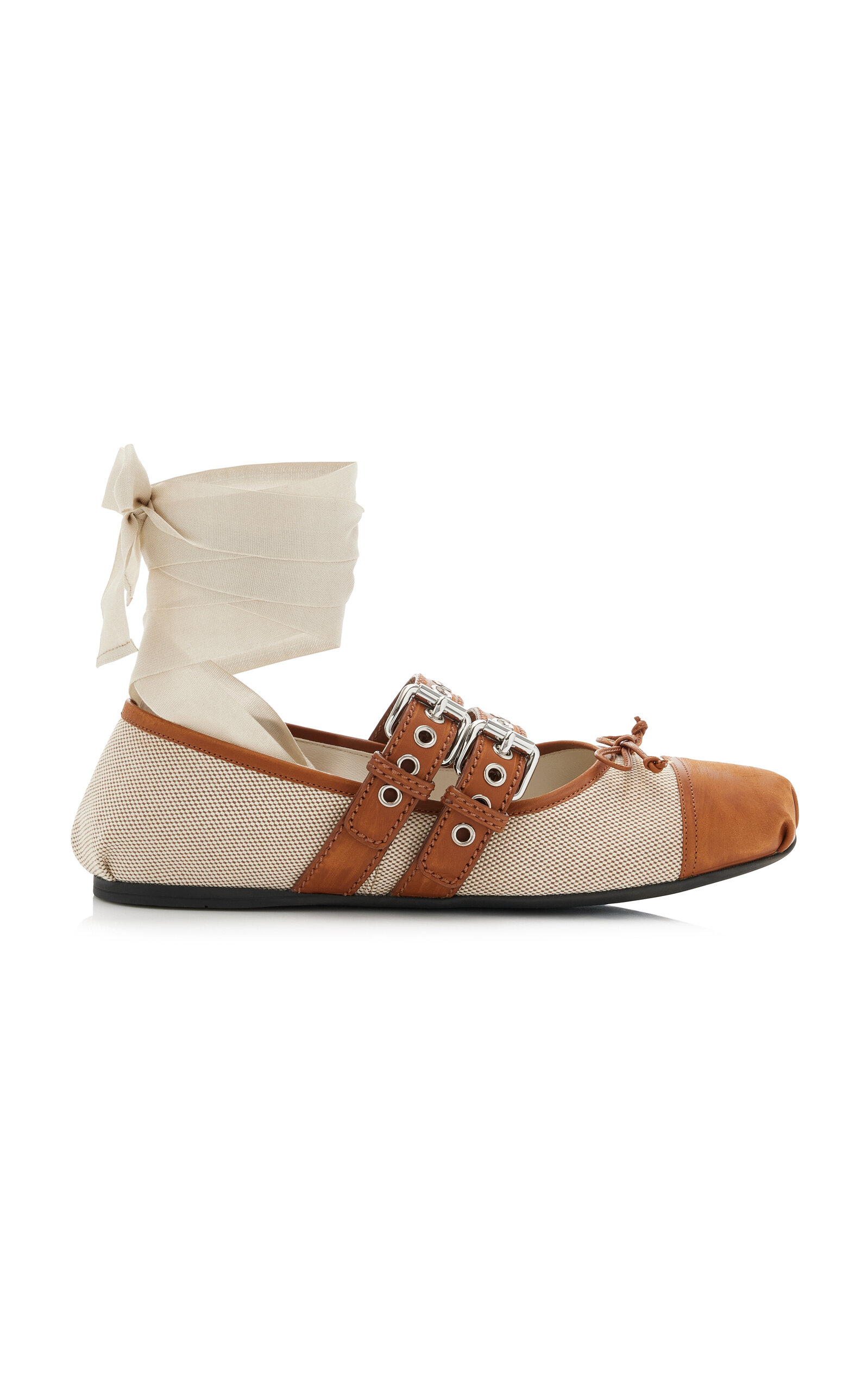 Miu Miu Canvas Ballet Flats