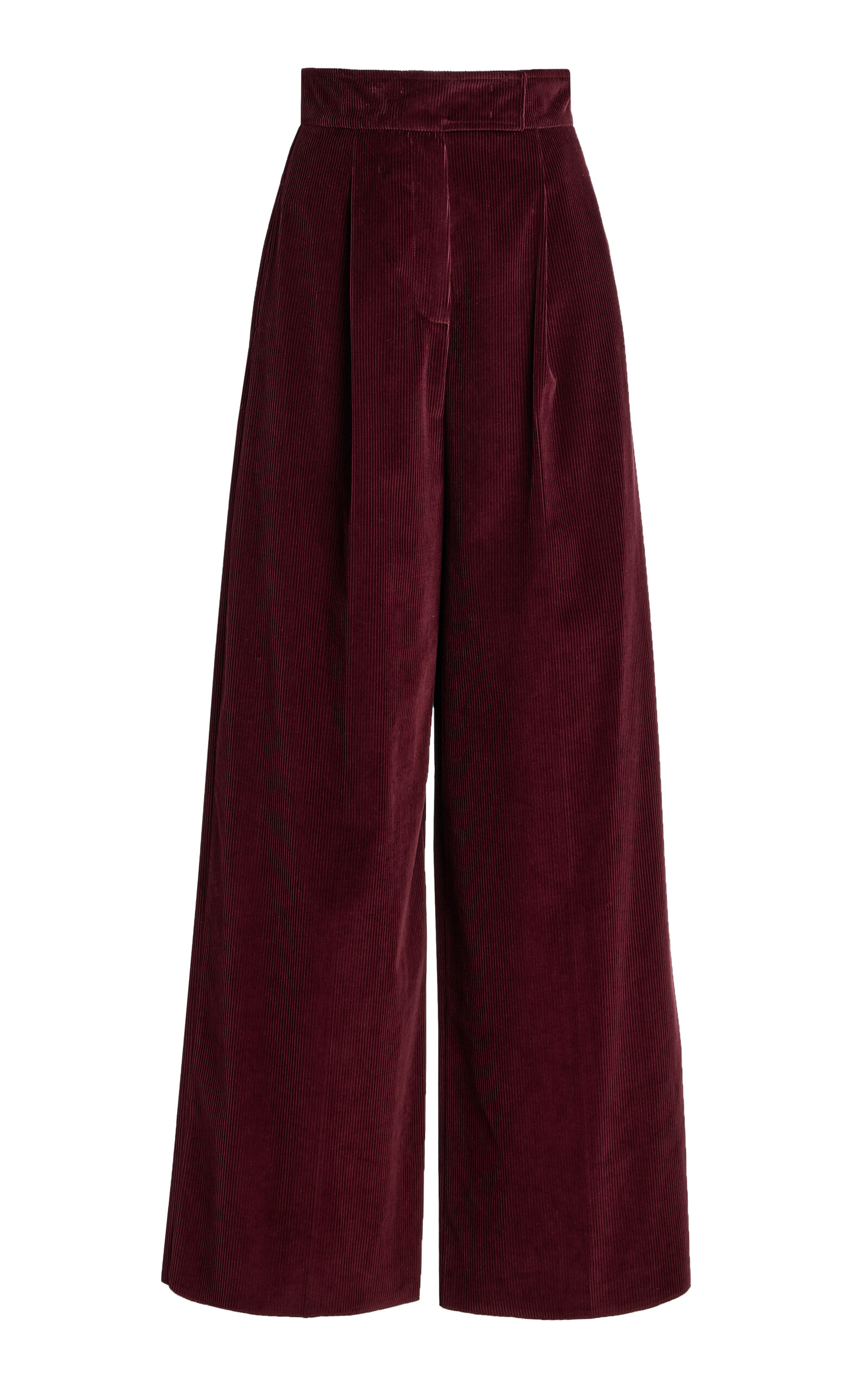 Max Mara Bosso Cotton Long Trousers - Berry