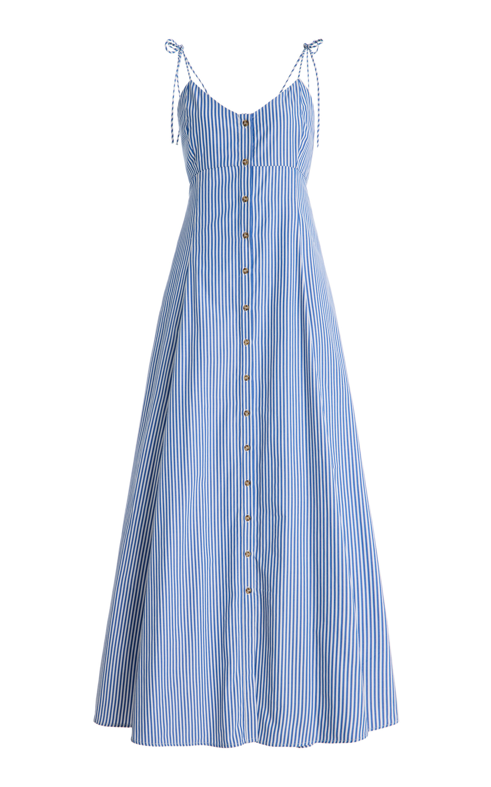 Rosie Assoulin High Garden Striped Maxi Dress