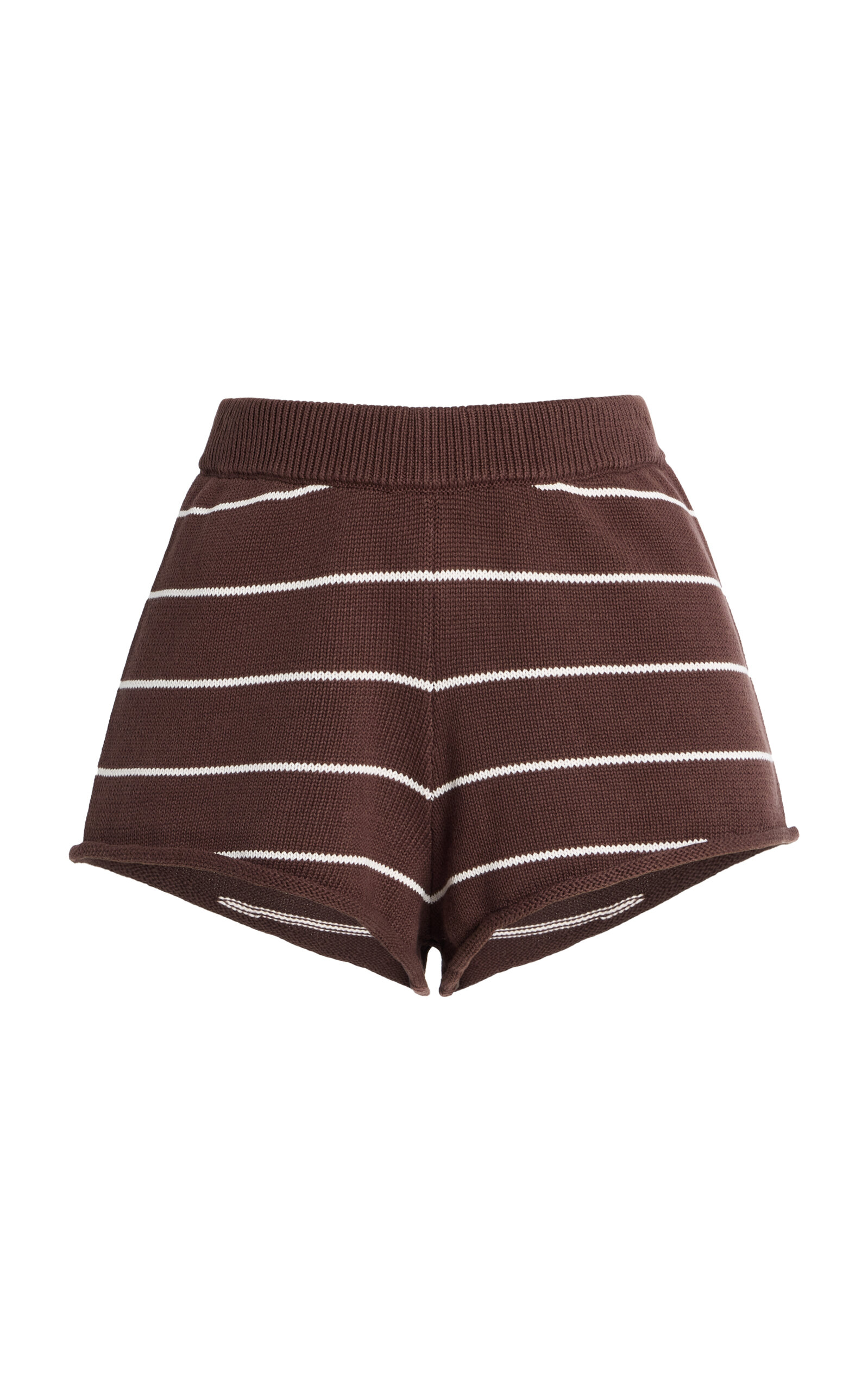 ELCE Exclusive Manon Striped Knit Cotton Shorts