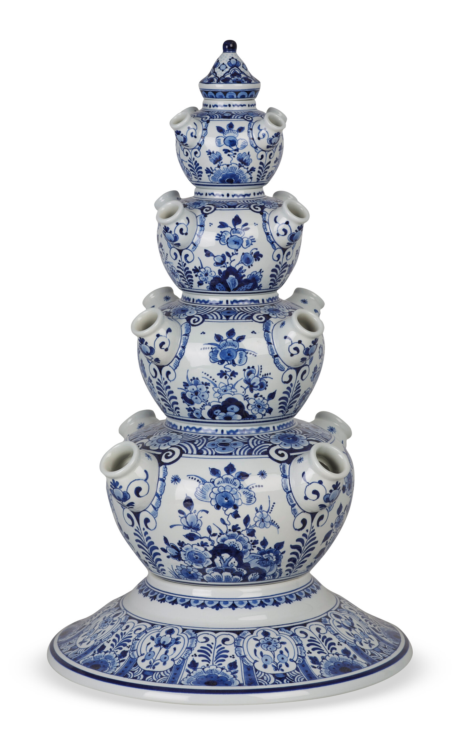 Royal Delft Porcelain Tulip Vase - Blue