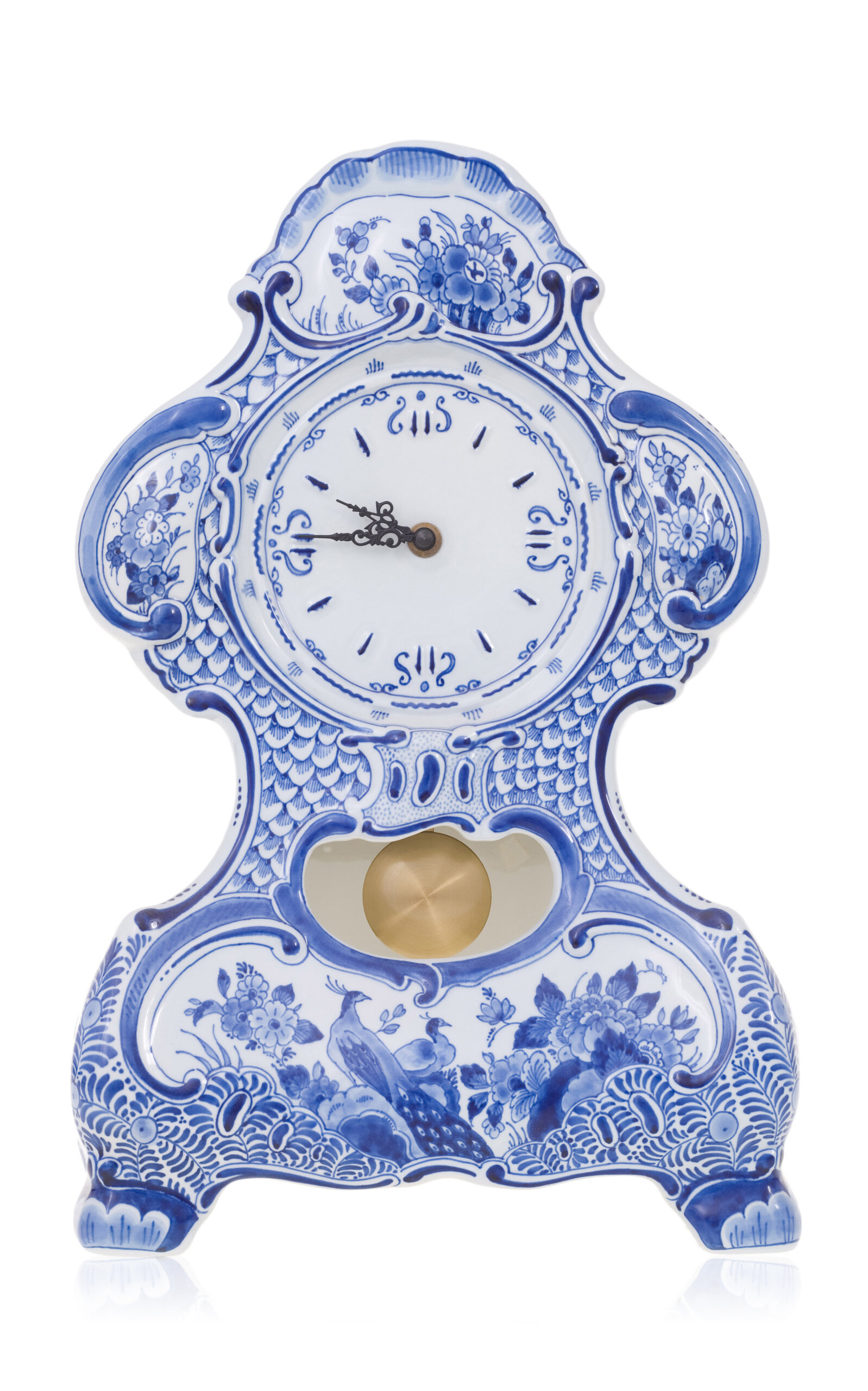 Royal Delft Large Porcelain Clock - Blue