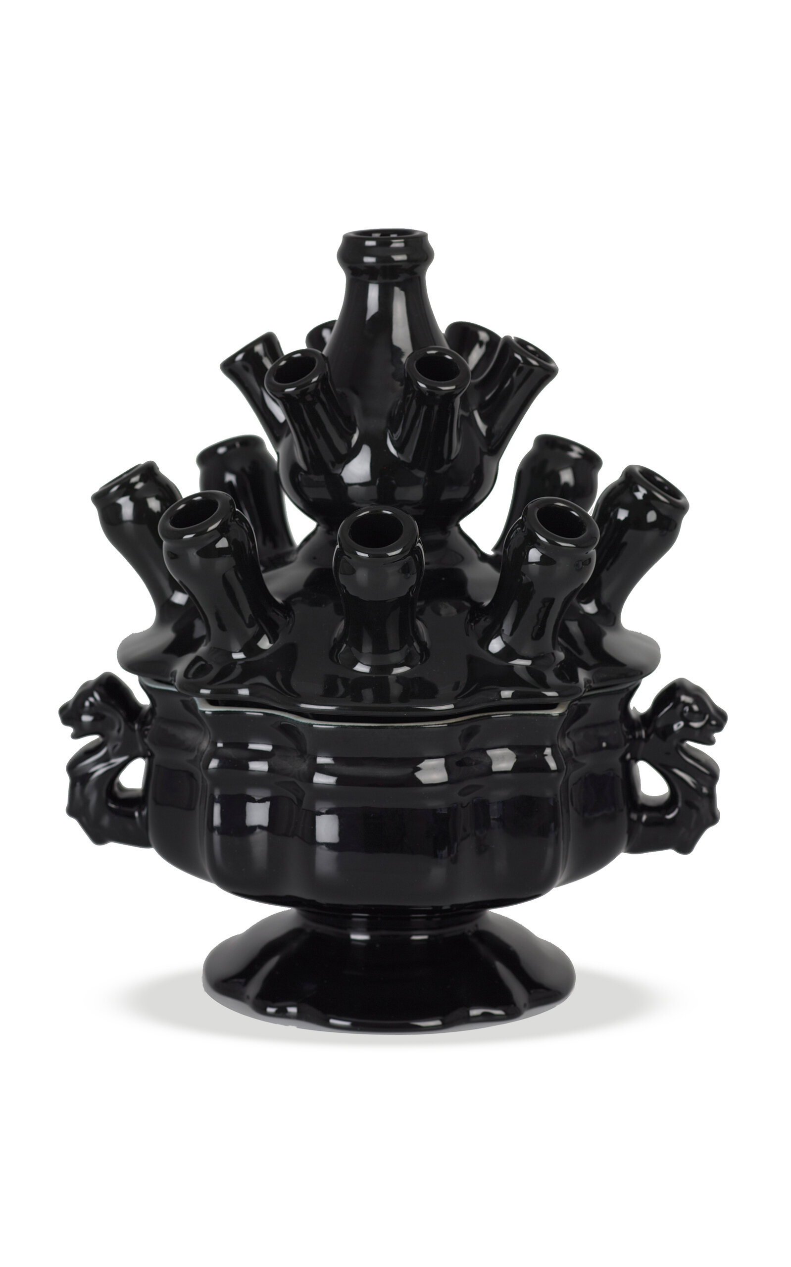 Royal Delft Porcelain Tulip Vase - Black