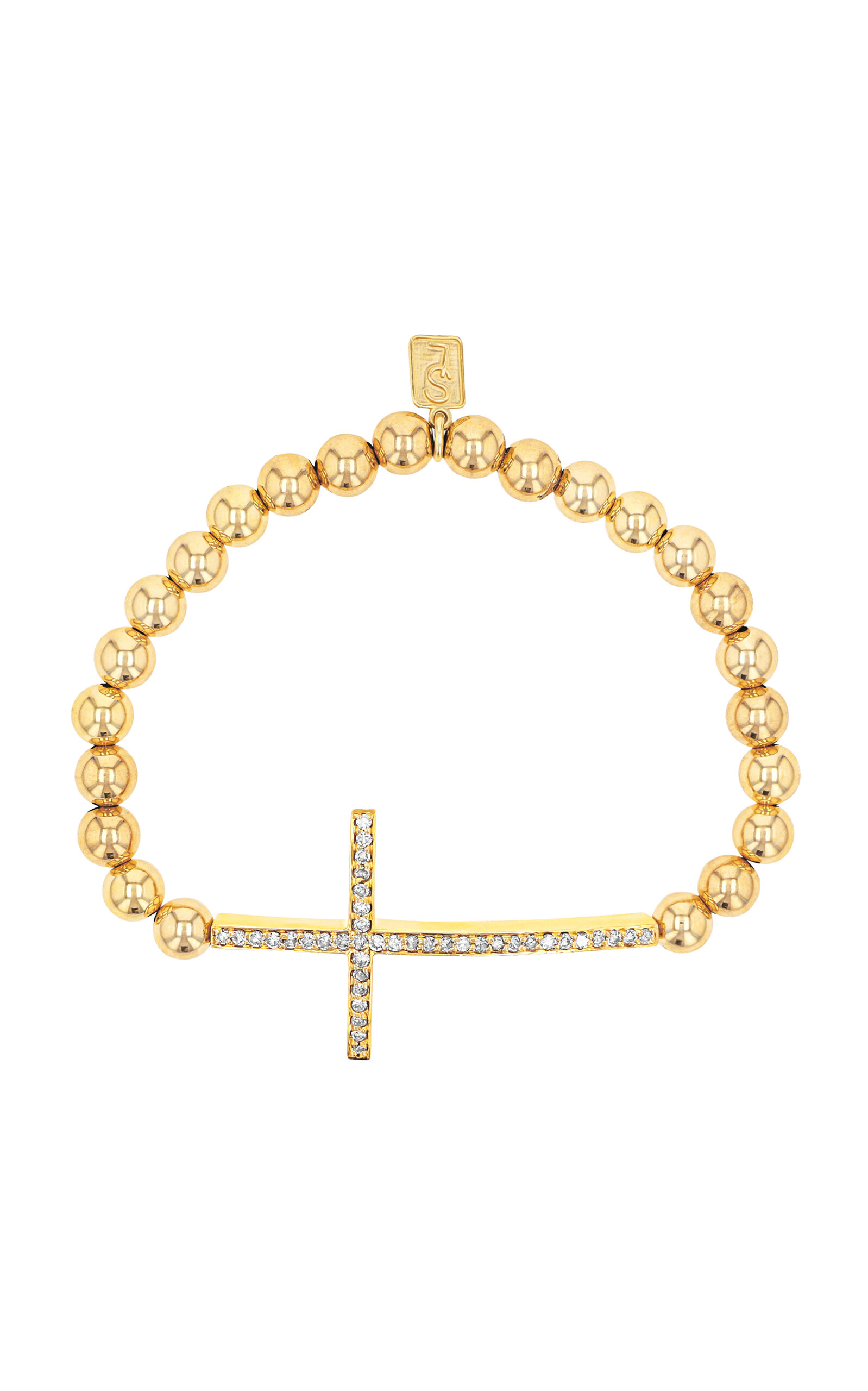 Sheryl Lowe 14k Yellow Gold Diamond Bracelet In Gold