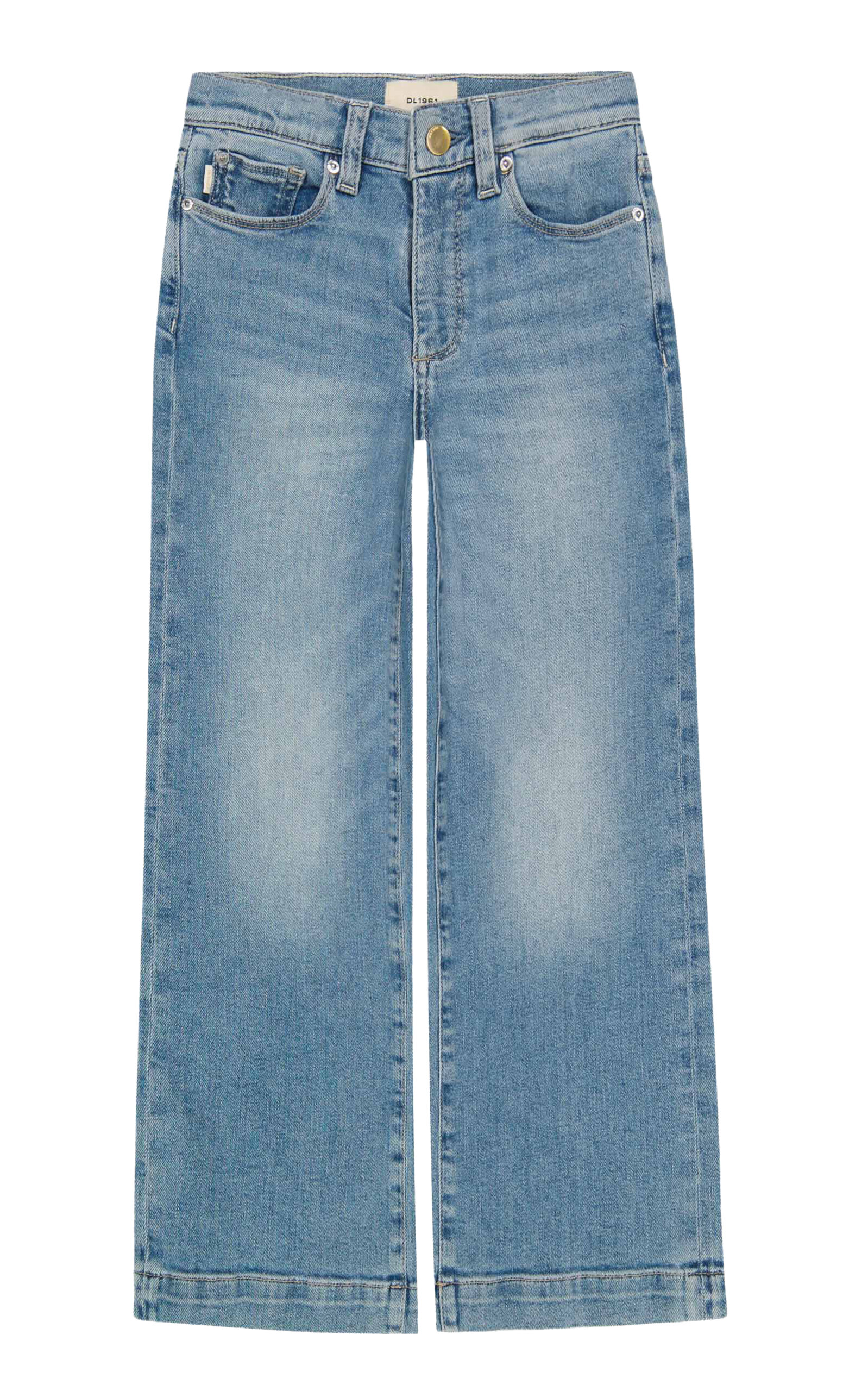 DL1961 Kids' Lily Stretch High-Rise Wide-Leg Jeans