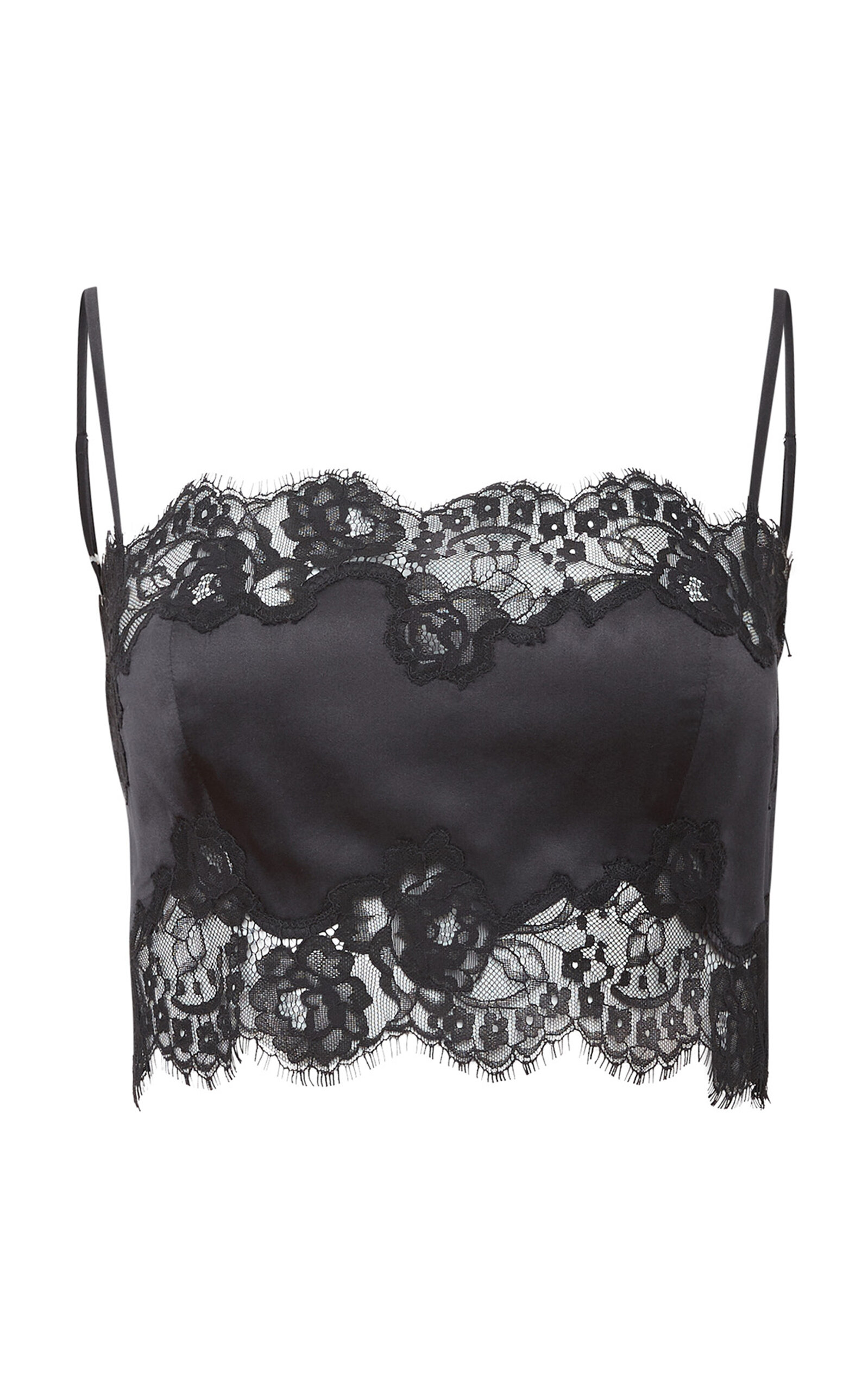 Fleur du Mal Silk Lace Bandeau Top