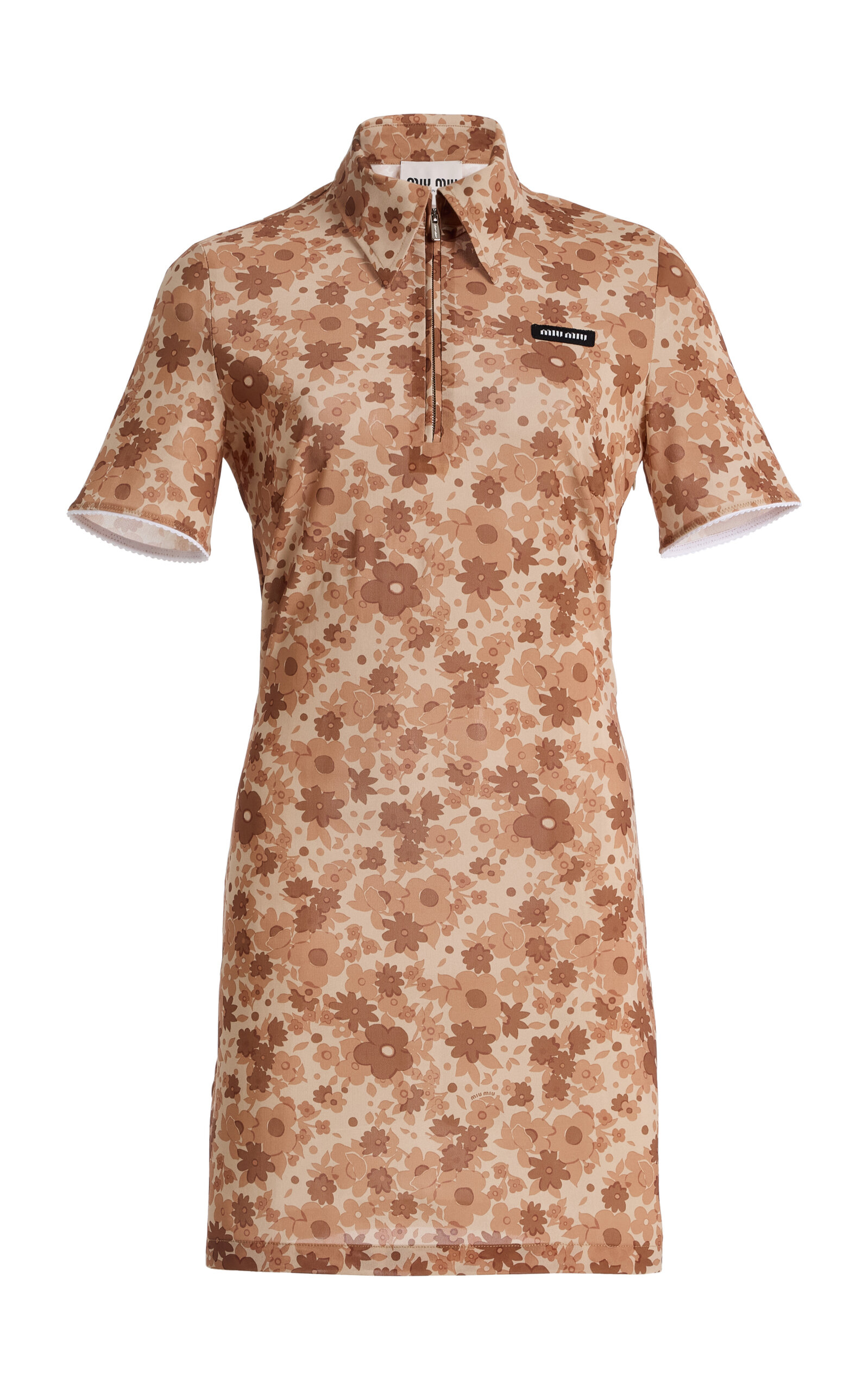 Miu Miu Floral Jersey Mini Dress