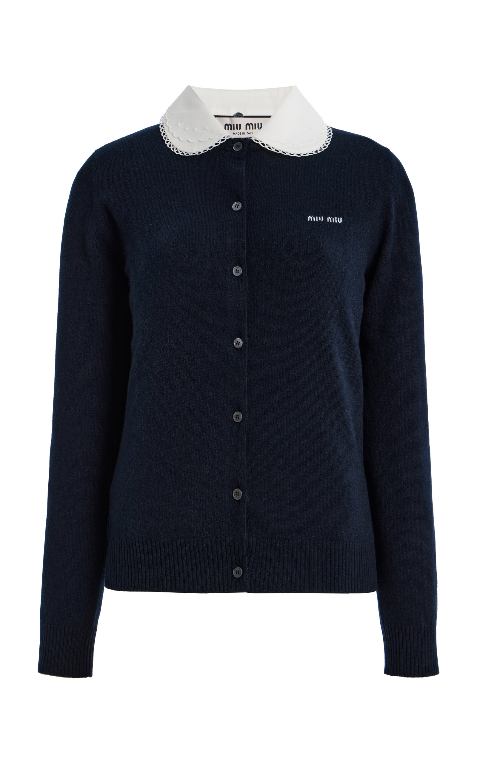 Miu Miu Collared Cashmere Cardigan - Moda Operandi