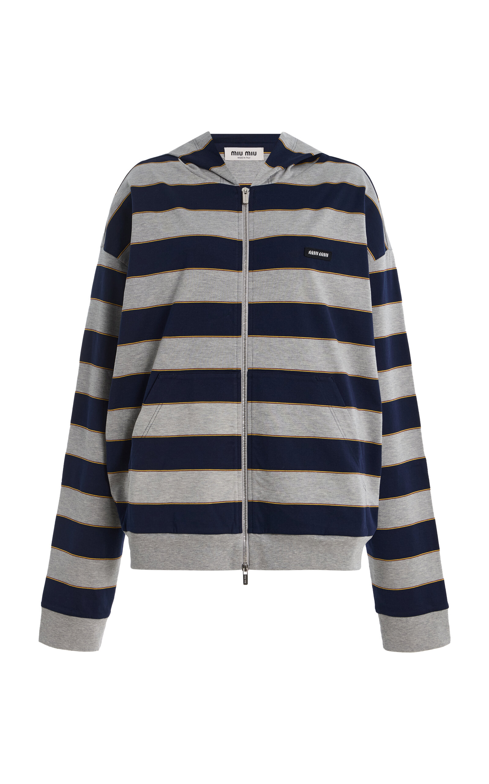 Miu Miu Striped Cotton Hoodie