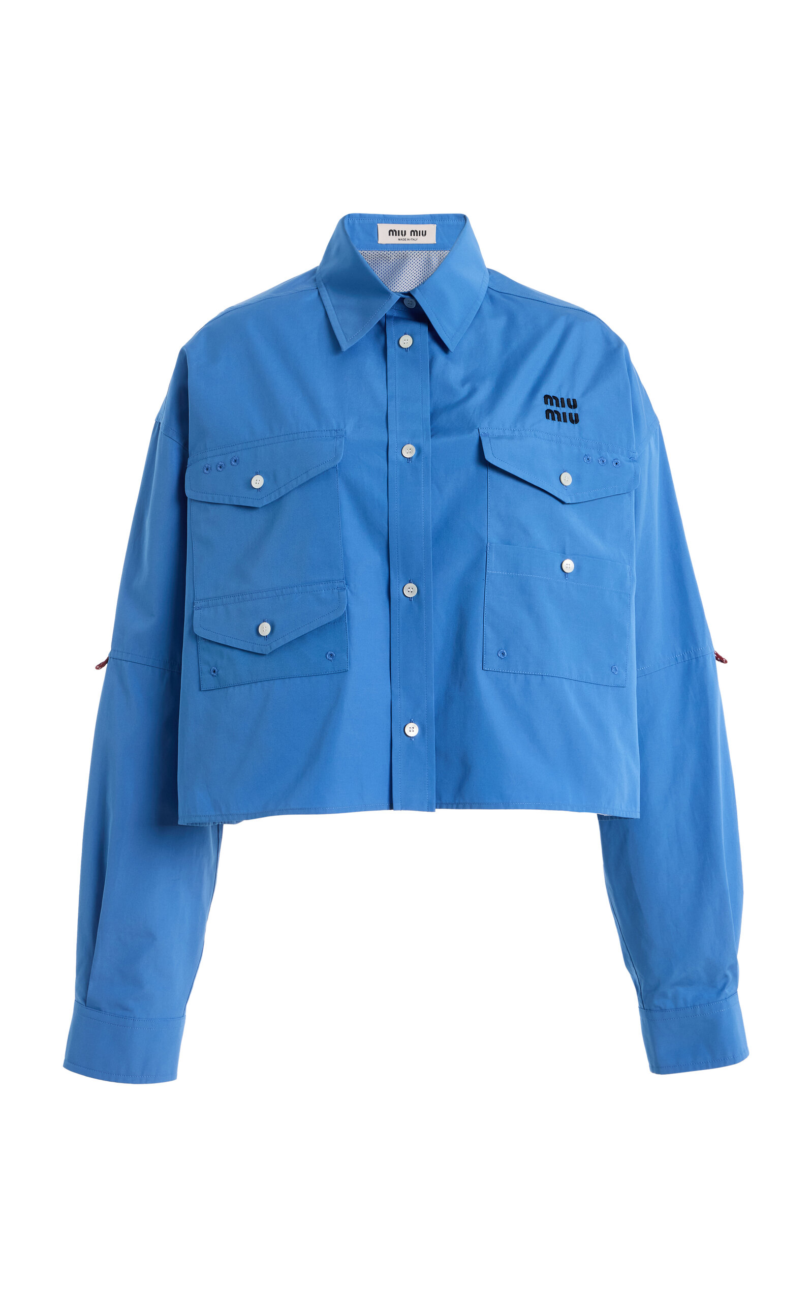 Miu Miu Cotton-Poplin Shirt Jacket