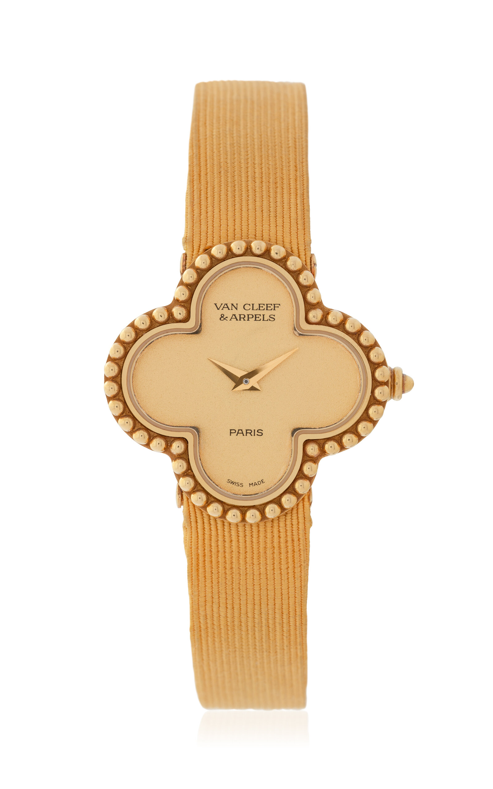 Stephanie Windsor Vintage Van Cleef & Arpels Alhambra Watch In Gold