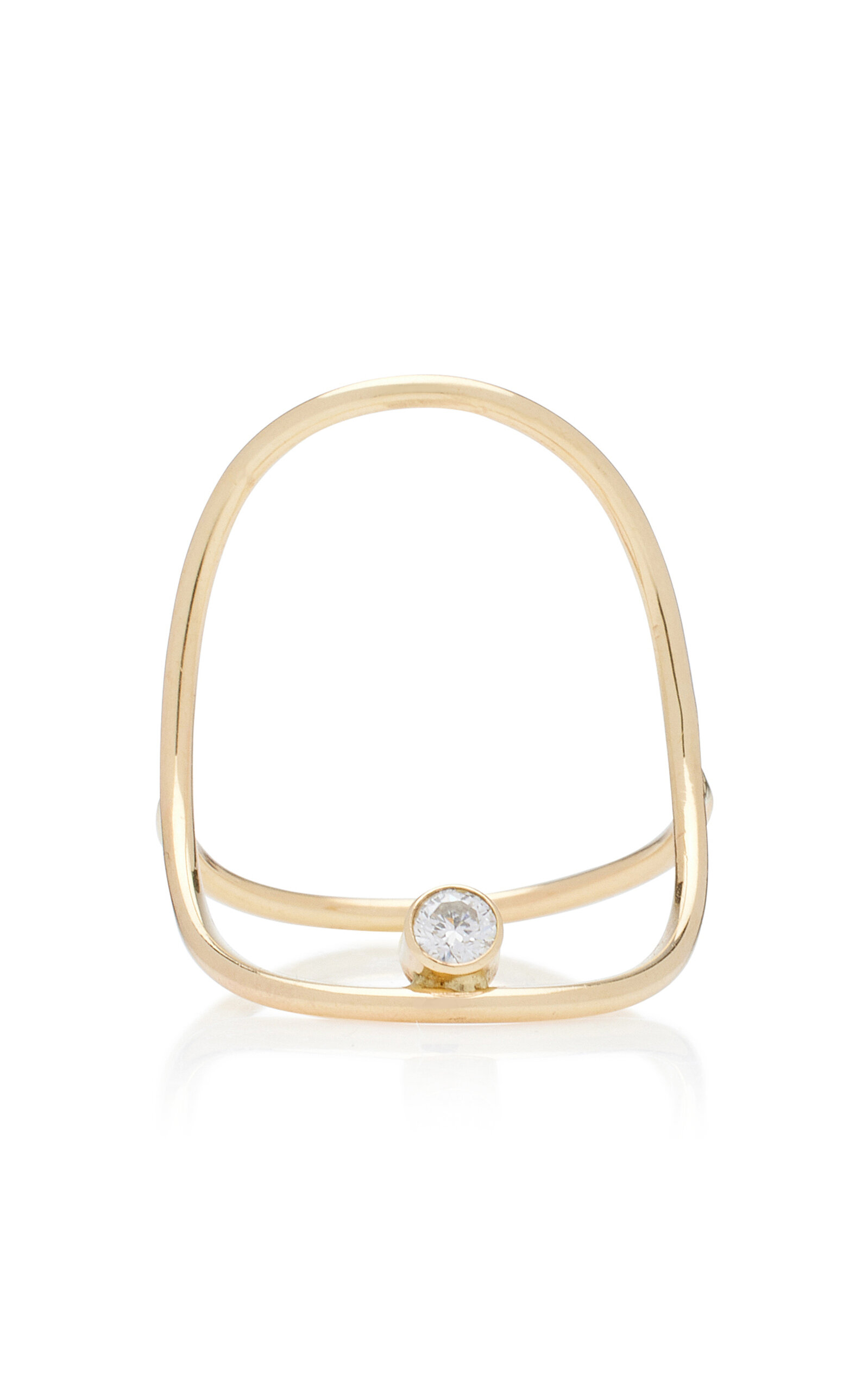 White/space Continuity 14k Yellow Gold Diamond Ring