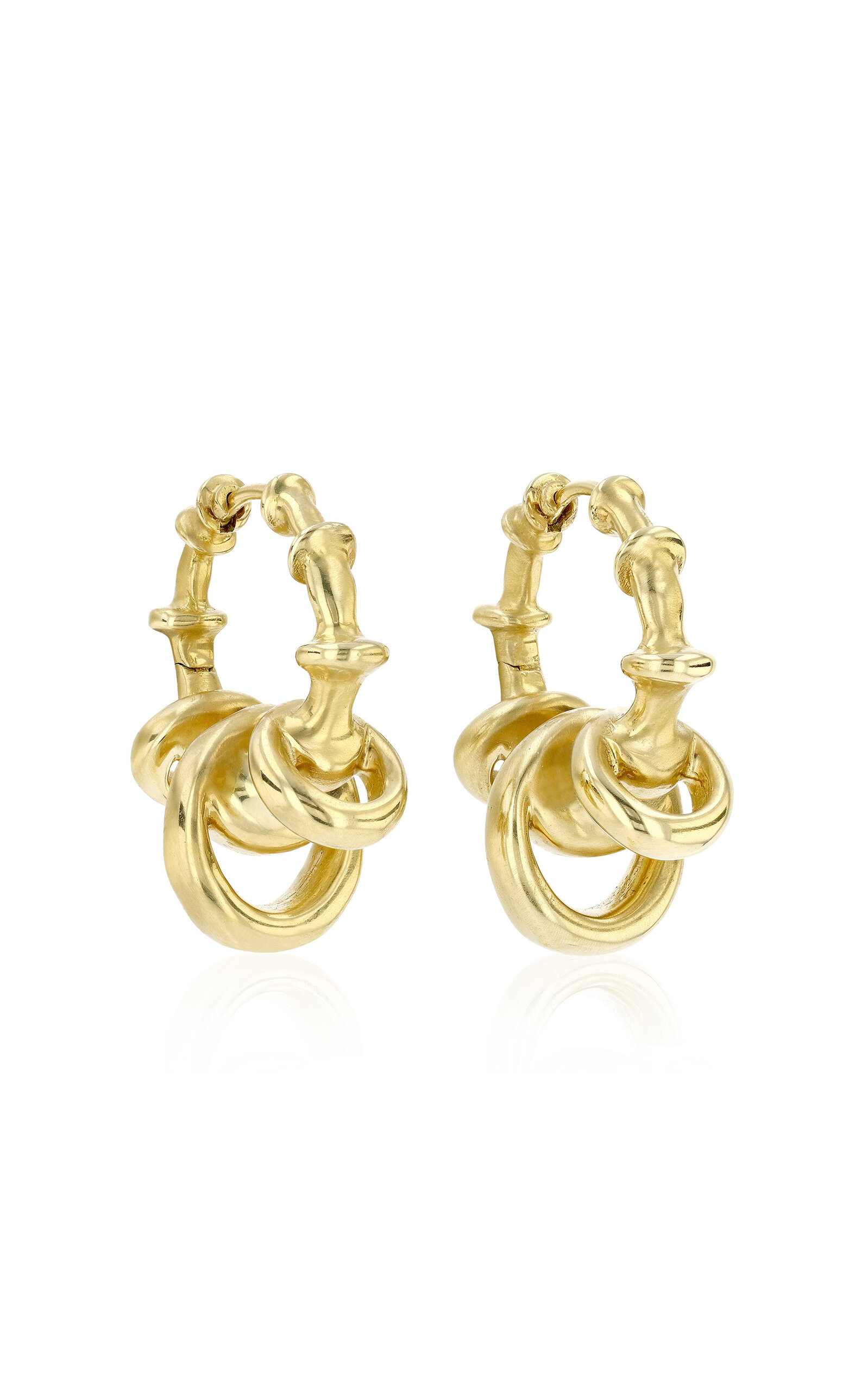 Vram Chronan18k Yellow Gold Hoop Earrings In Yellow