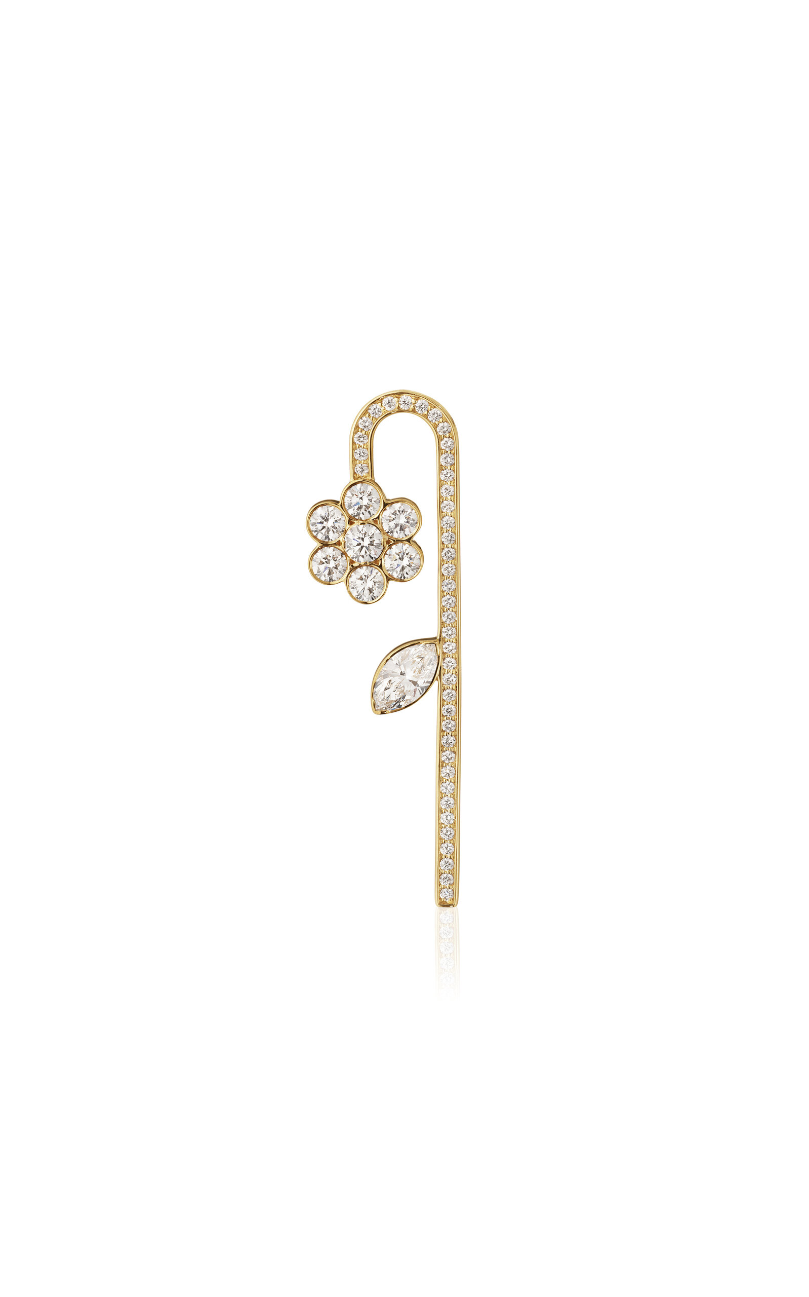 Sophie Bille Brahe - Tournesol 18K Yellow Gold Diamond Single Earrings - Gold - OS - Moda Operandi - Gifts For Her 11250$