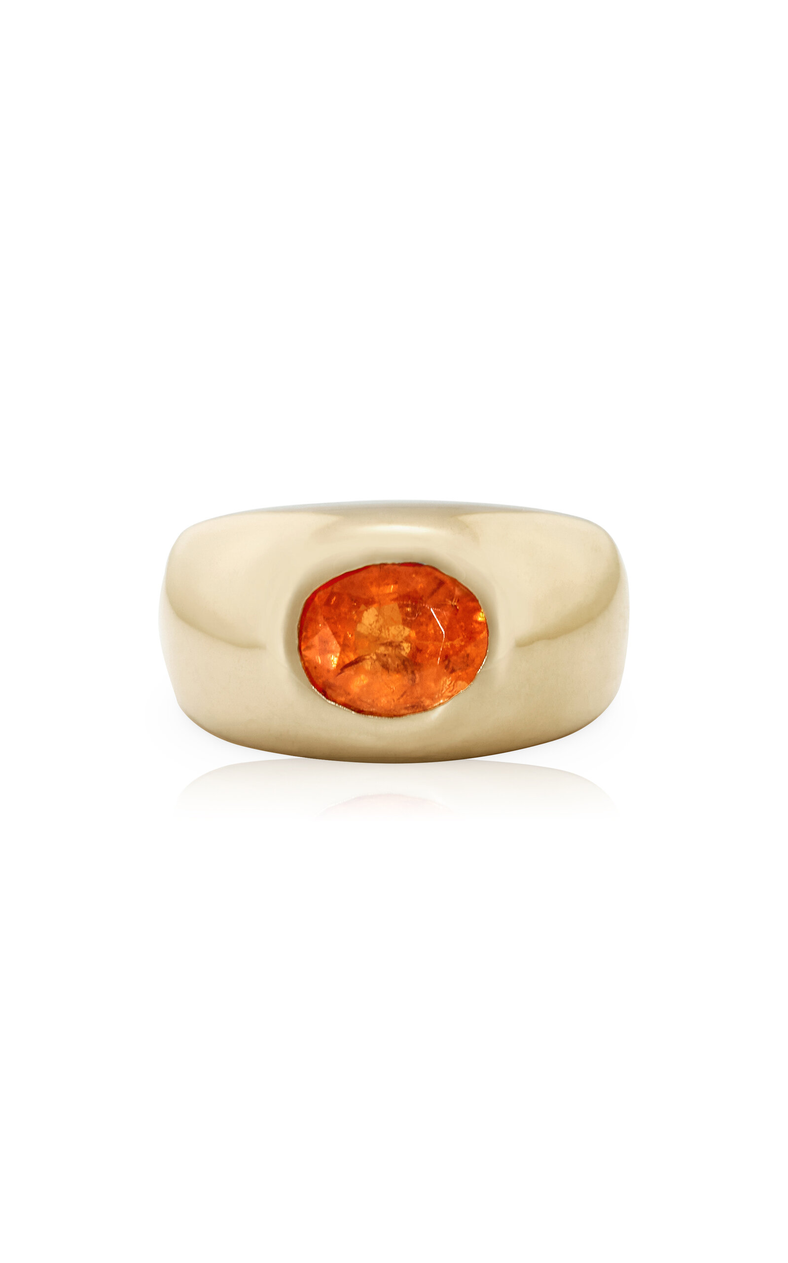 Jacquie Aiche 14k Yellow Gold Fire Opal Dome Ring In Gold