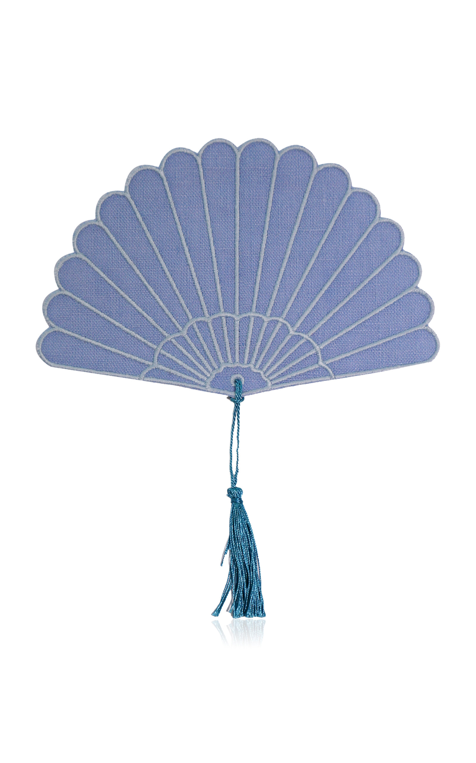 Chefanie Set-of-Four Fan Linen Cocktail Napkin - Blue