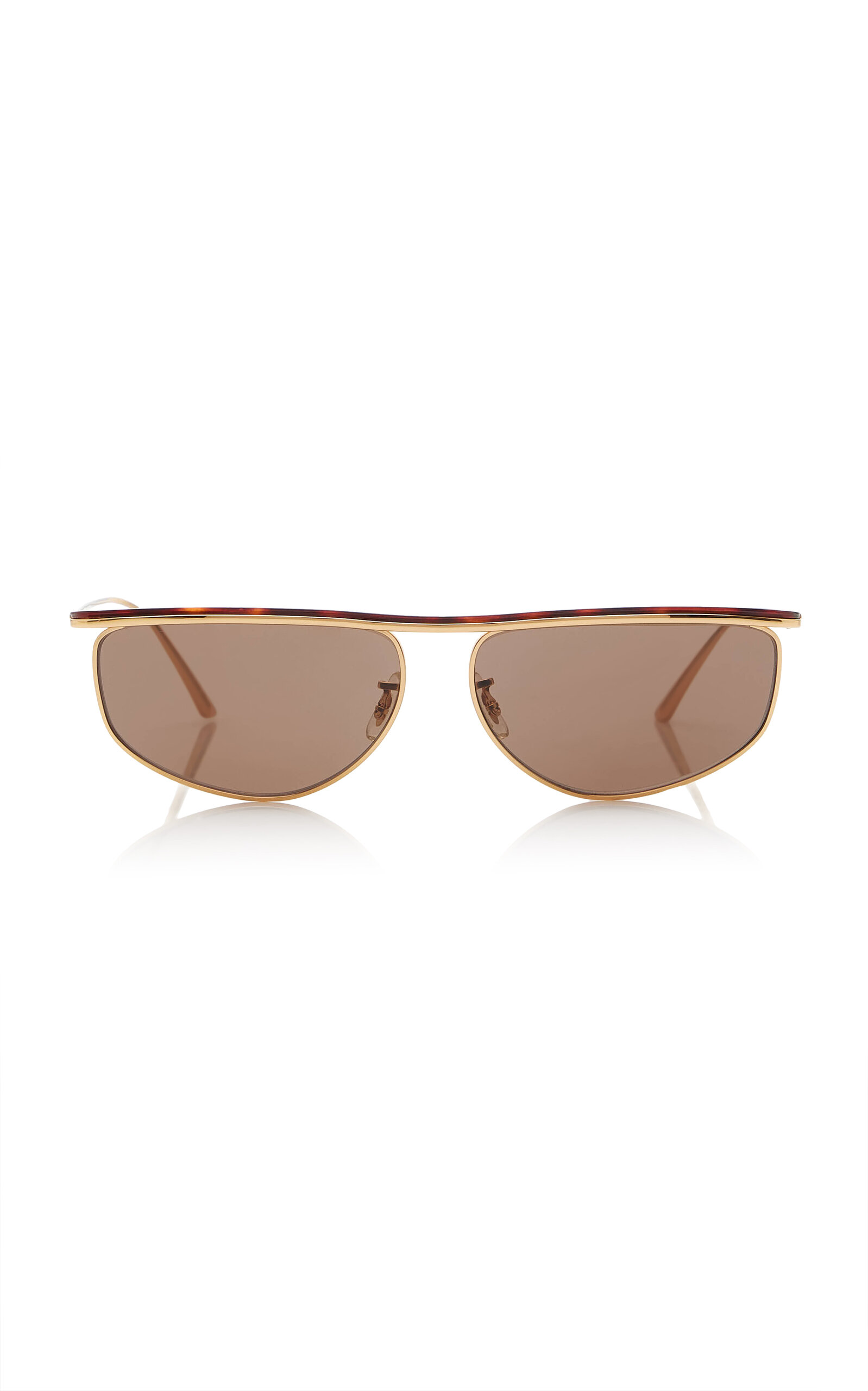 Khaite x Oliver Peoples 1986C Square-Frame Metal Sunglasses