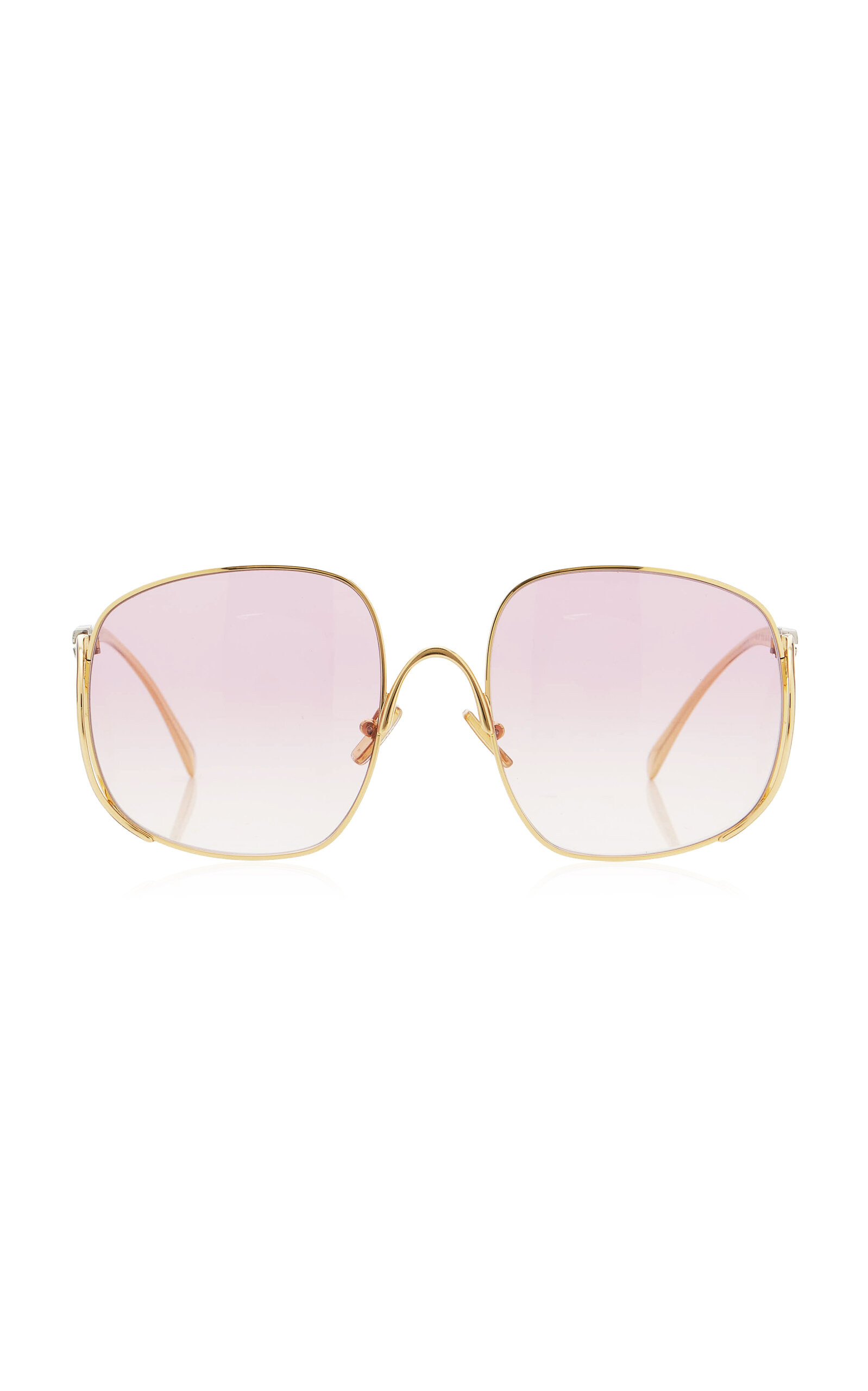 Miu Miu Square-Frame Metal Sunglasses