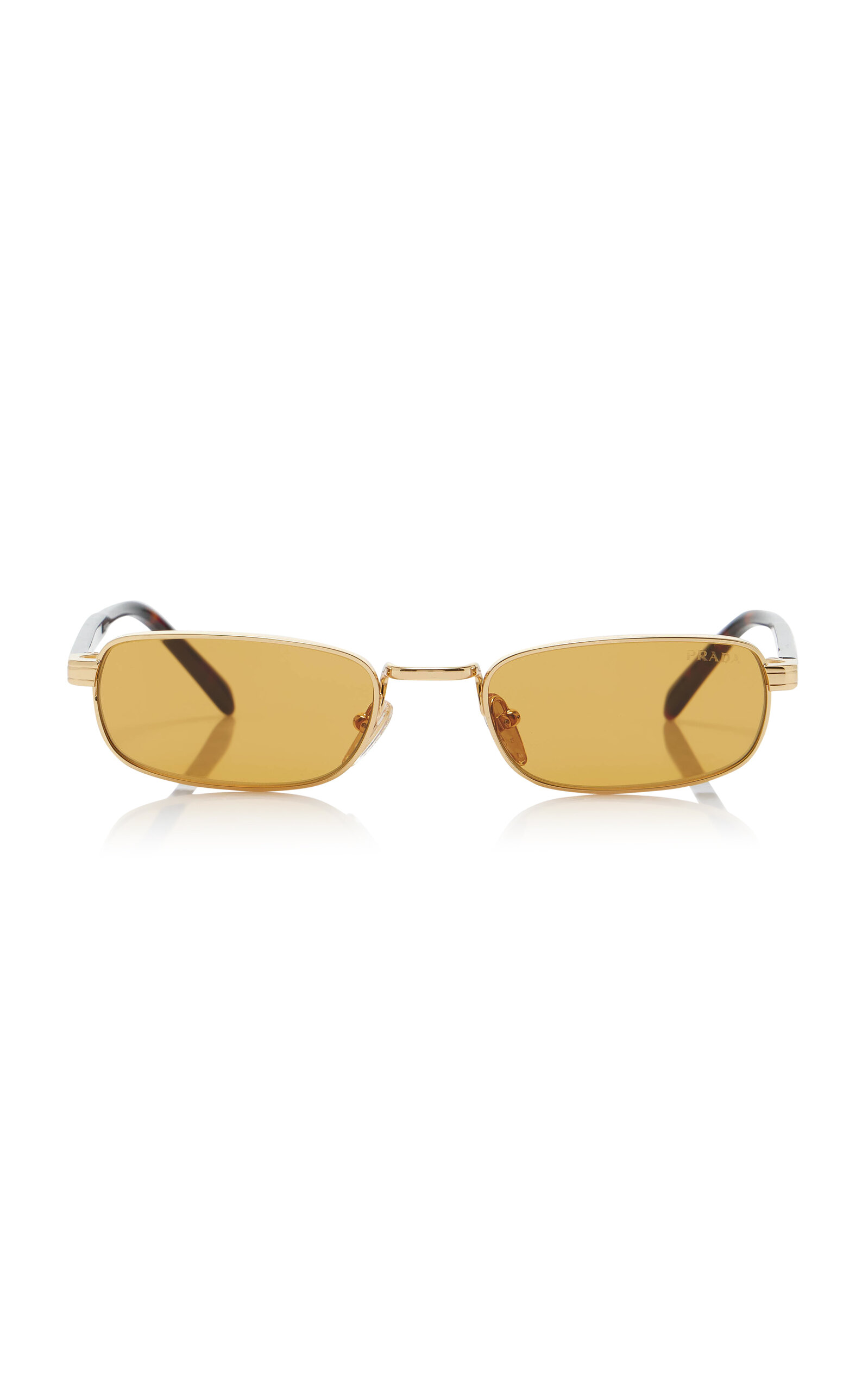 Prada Square-Frame Metal Sunglasses