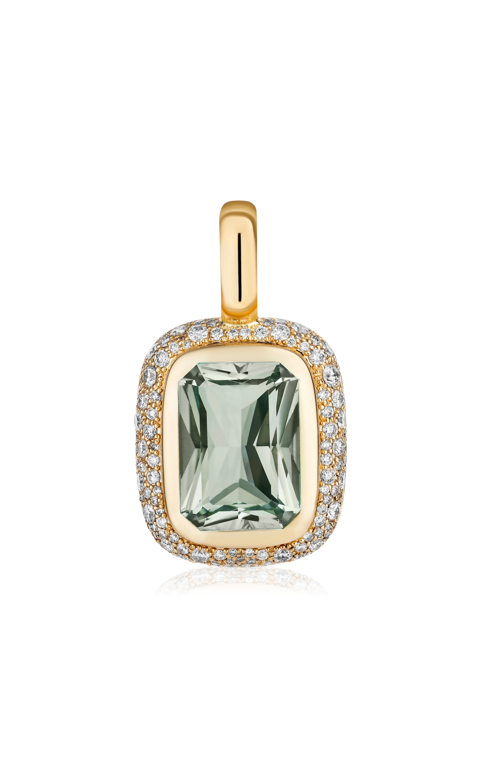 Mason And Books 14k Yellow Gold Prasiolite And Diamond Necklace In Multi