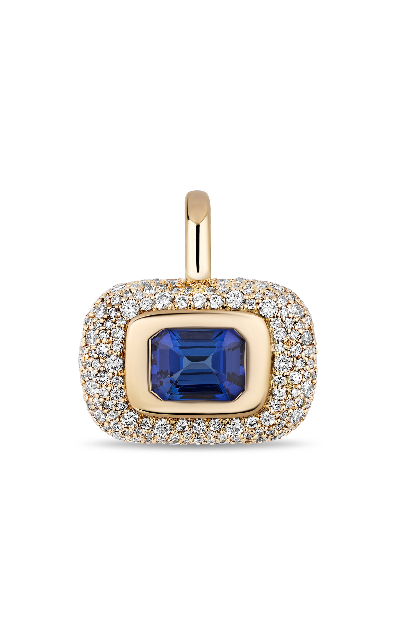 Mason And Books 14k Yellow Gold Tanzanite And Diamond Necklace In Blue