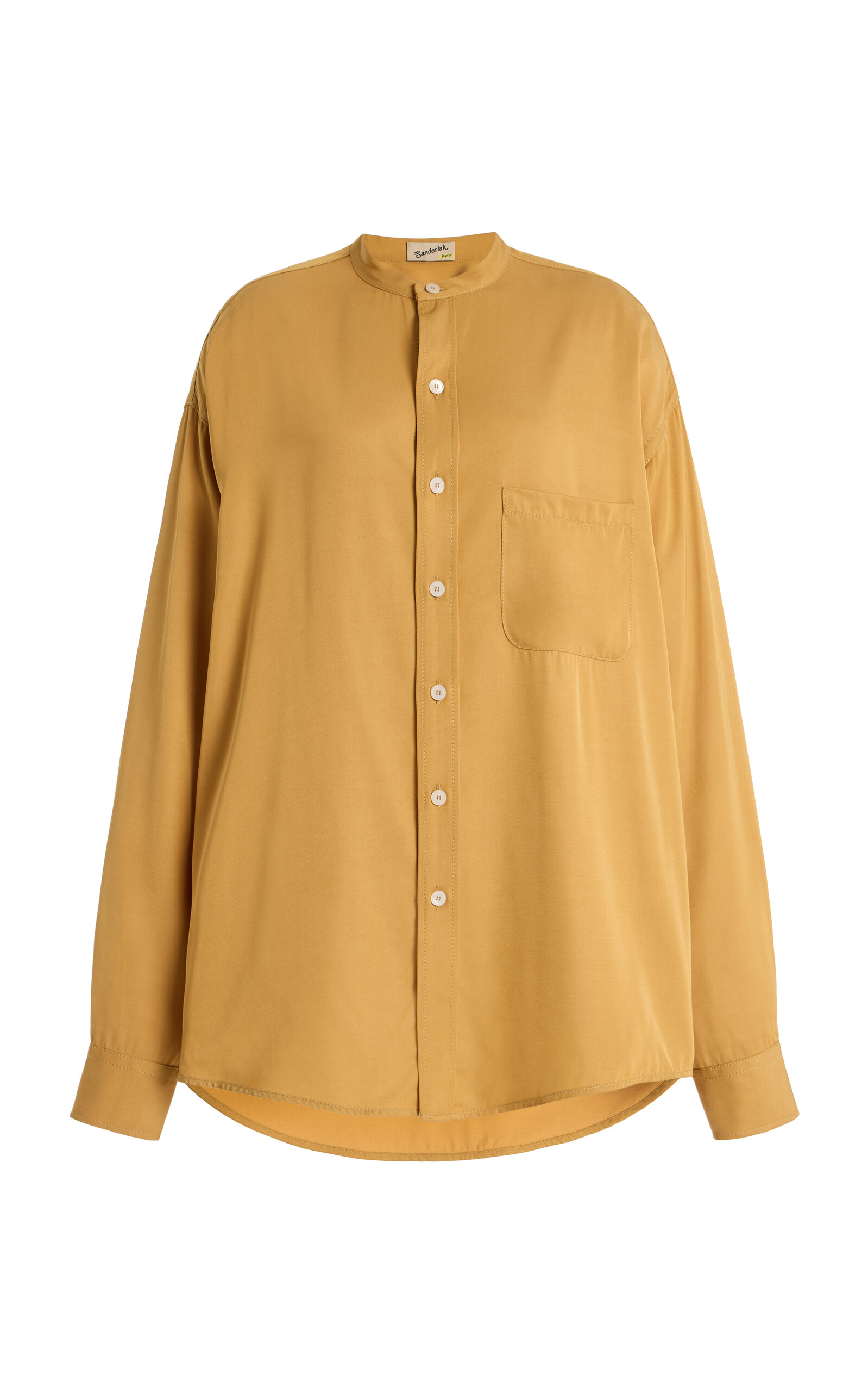 Sanderlak Oversized Poplin Shirt In Yellow