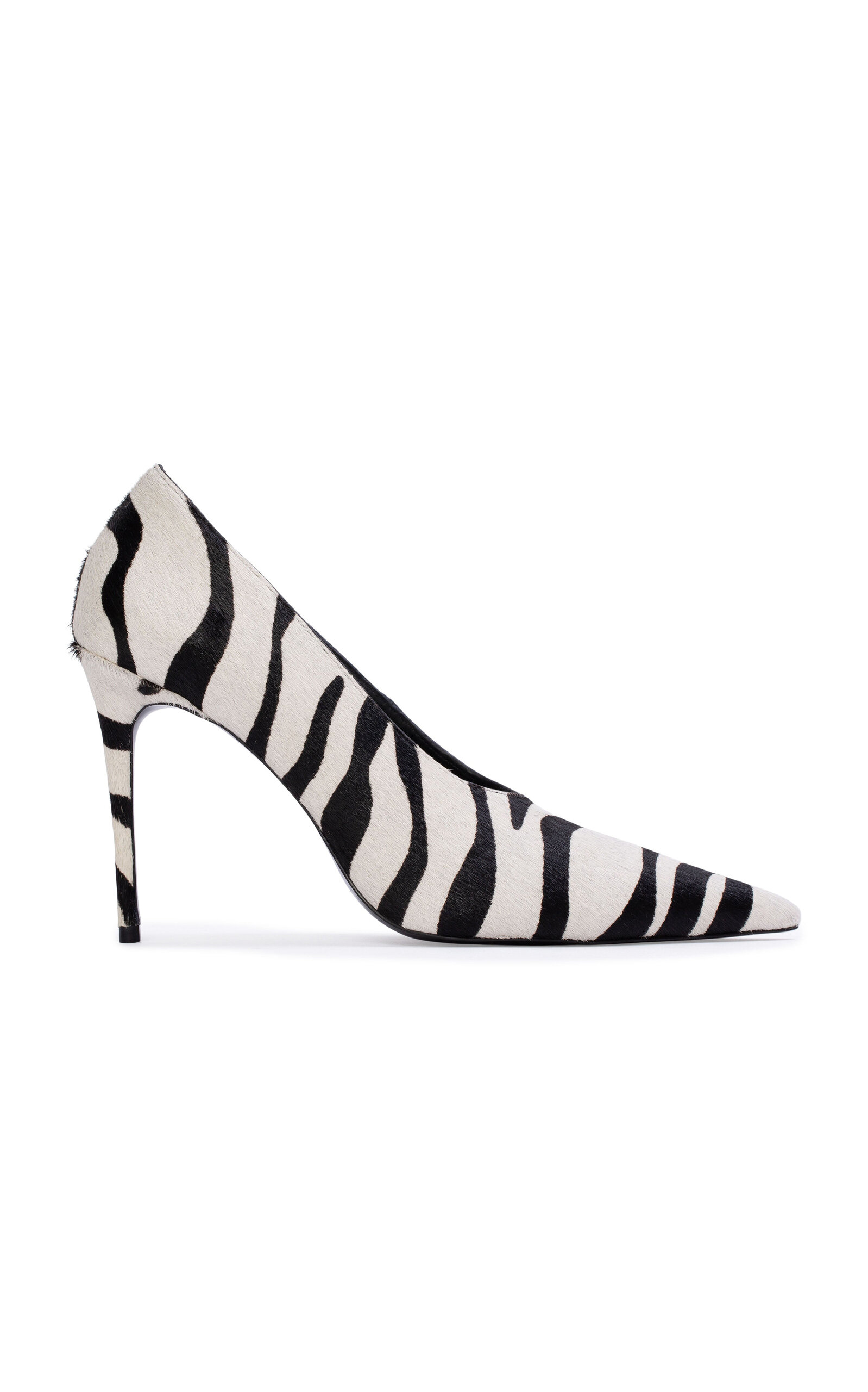 Black Suede Studio Jona Zebra Ponyhair Pumps In Animal Print