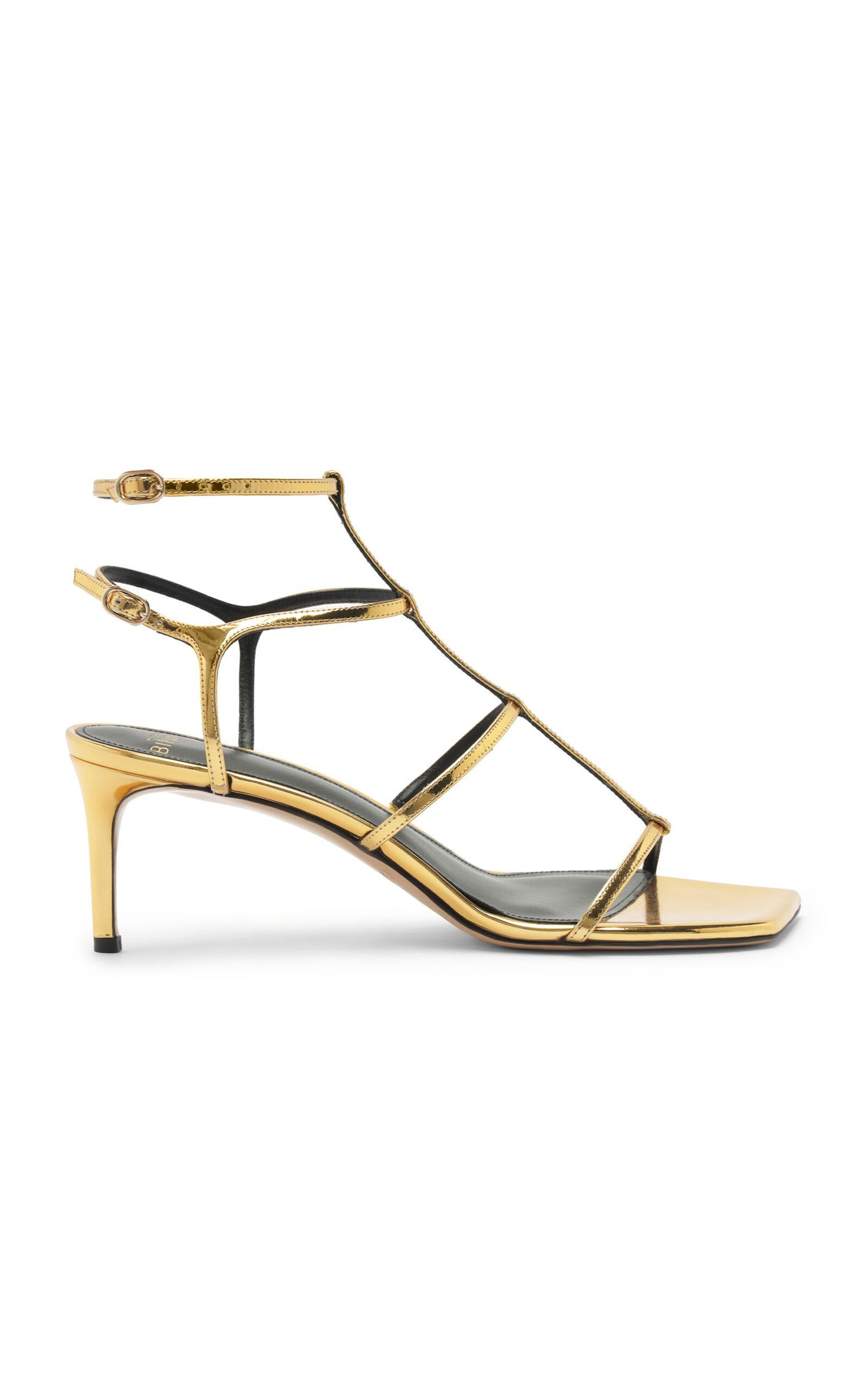 Alexandre Birman Amanda Metallic Leather Sandals