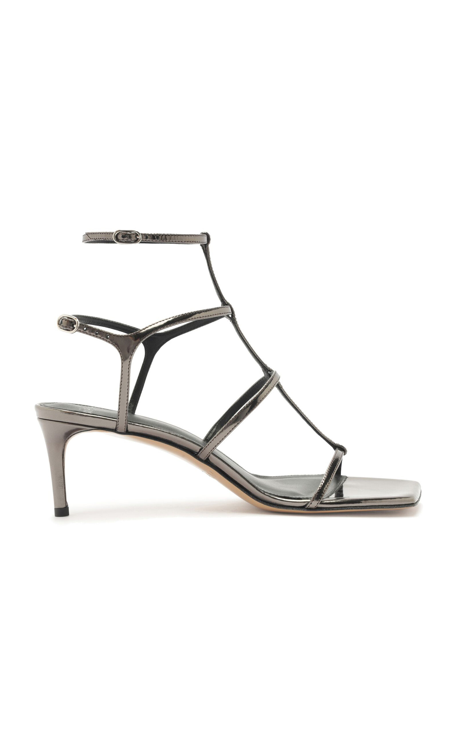 Alexandre Birman Amanda Metallic Leather Sandals