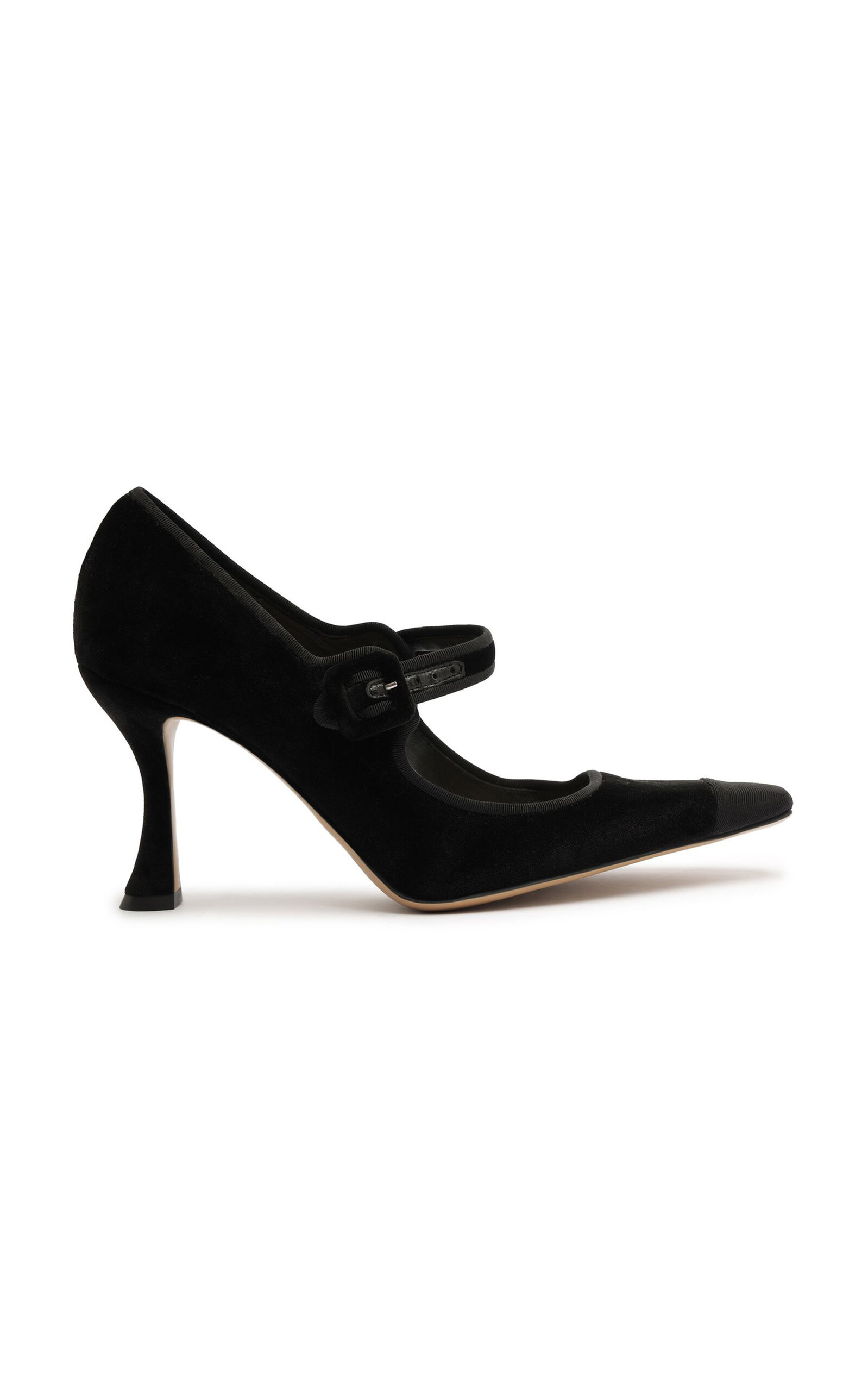 Alexandre Birman 85mm Jada Velvet Mary Jane Pumps In Black