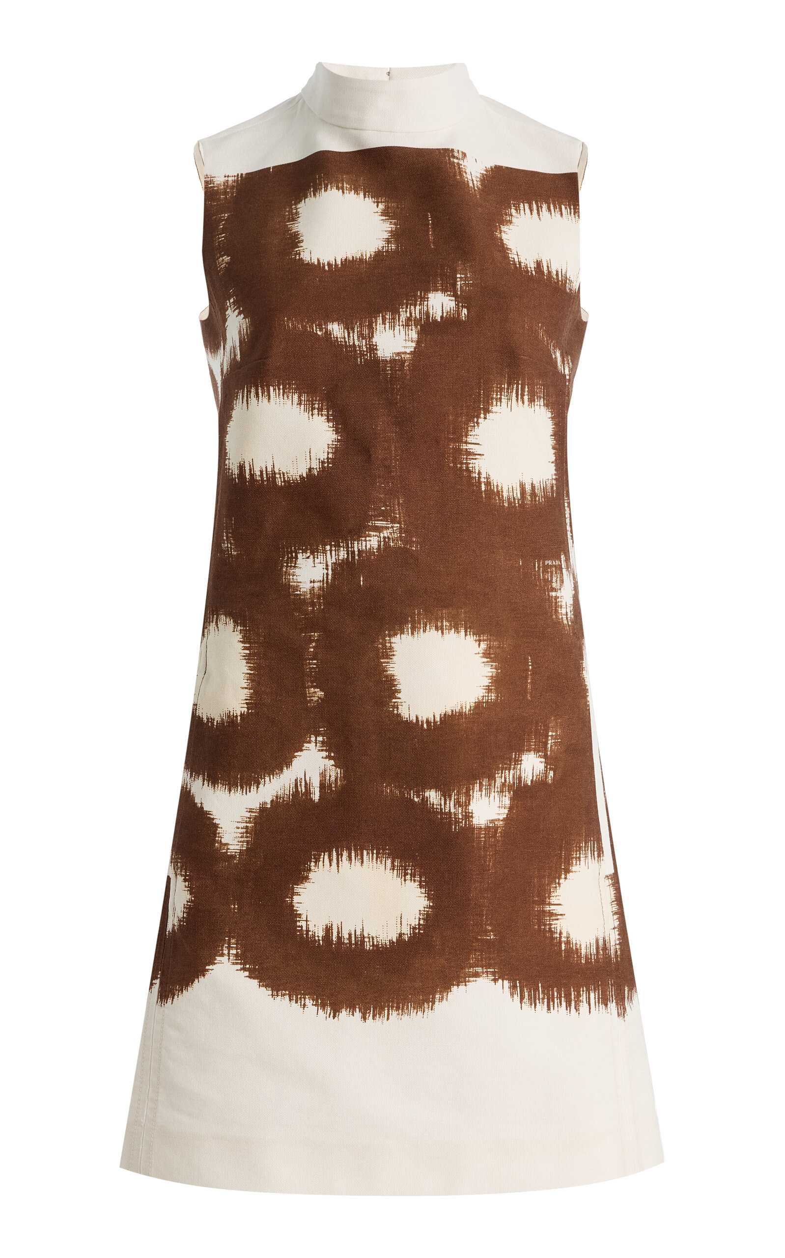 Prada Printed Cotton-Canvas Mini Dress | Thumbnail 6