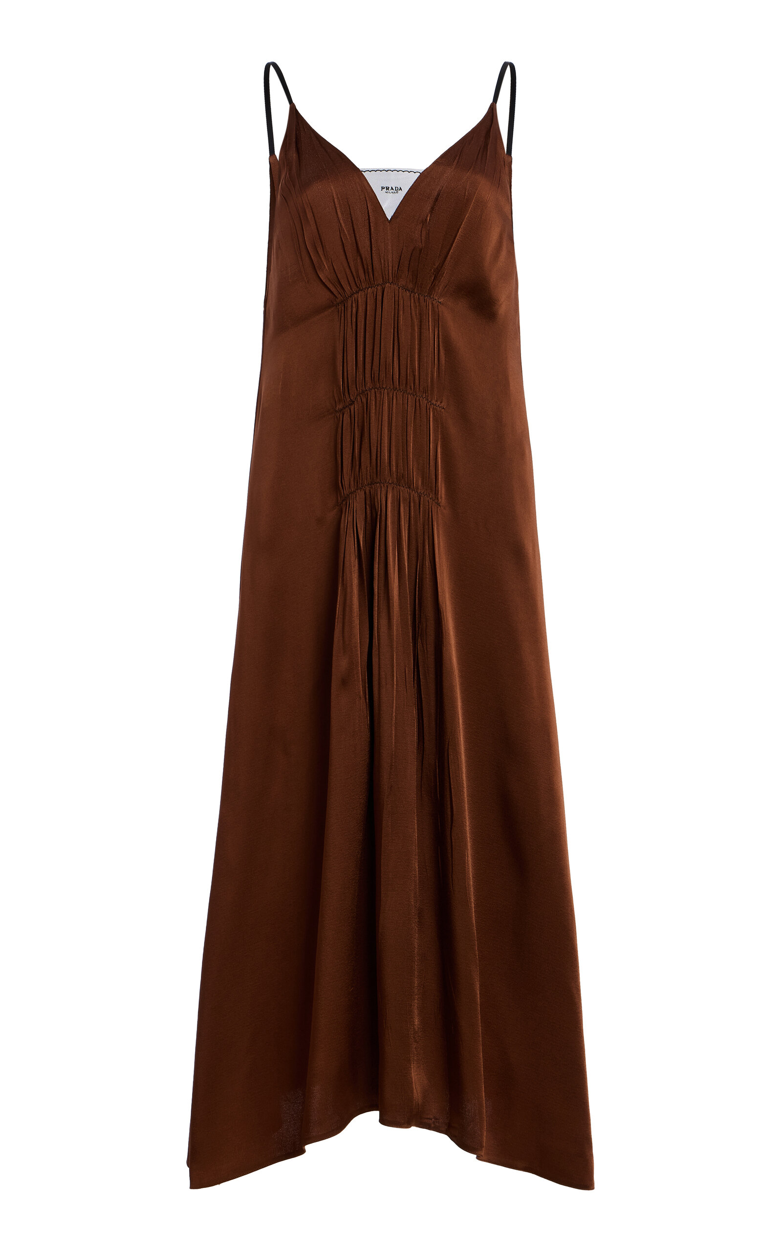 Prada Crepe-Satin Midi Dress