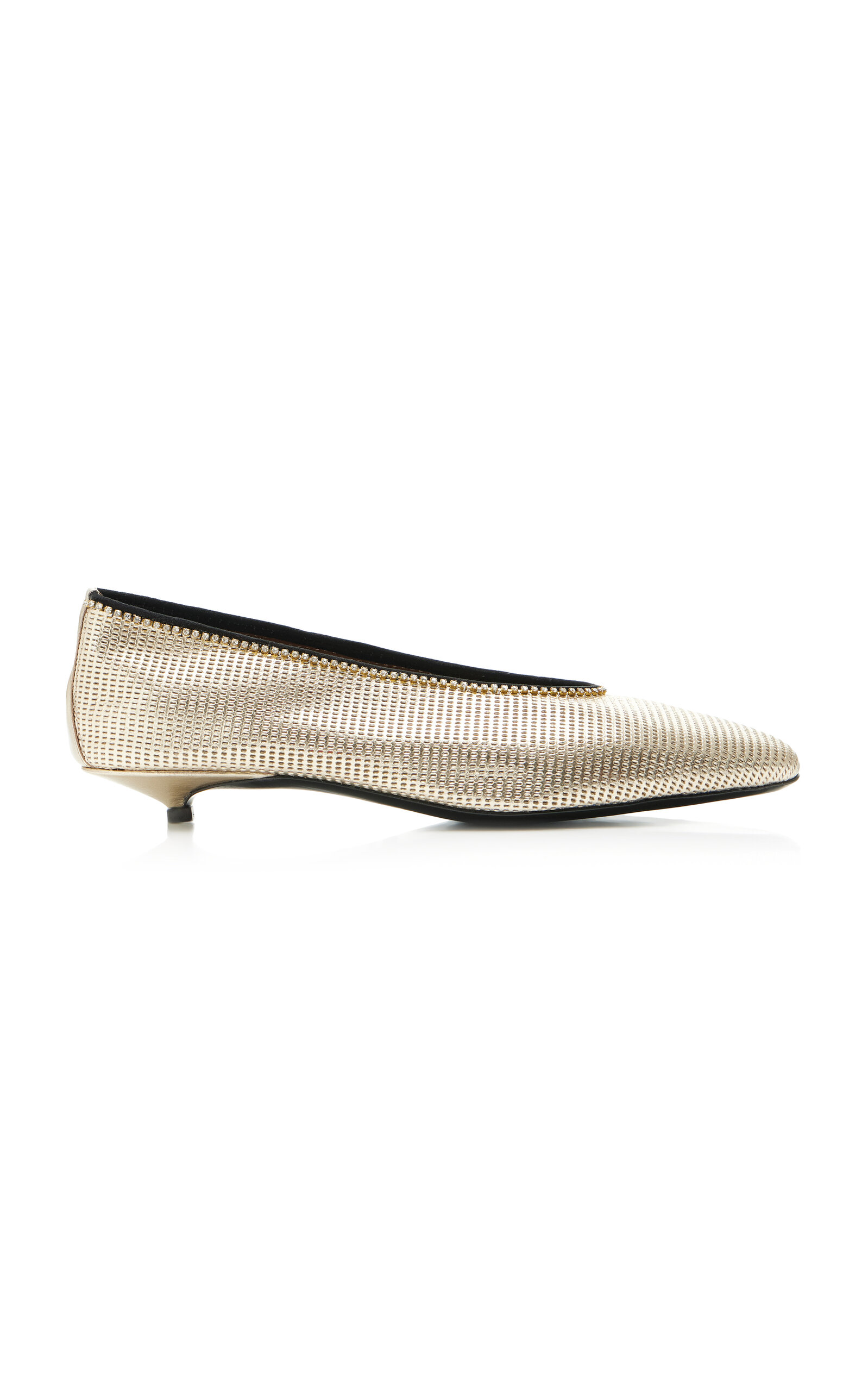 LUCASHEVA Alisa Crystal Leather Pumps