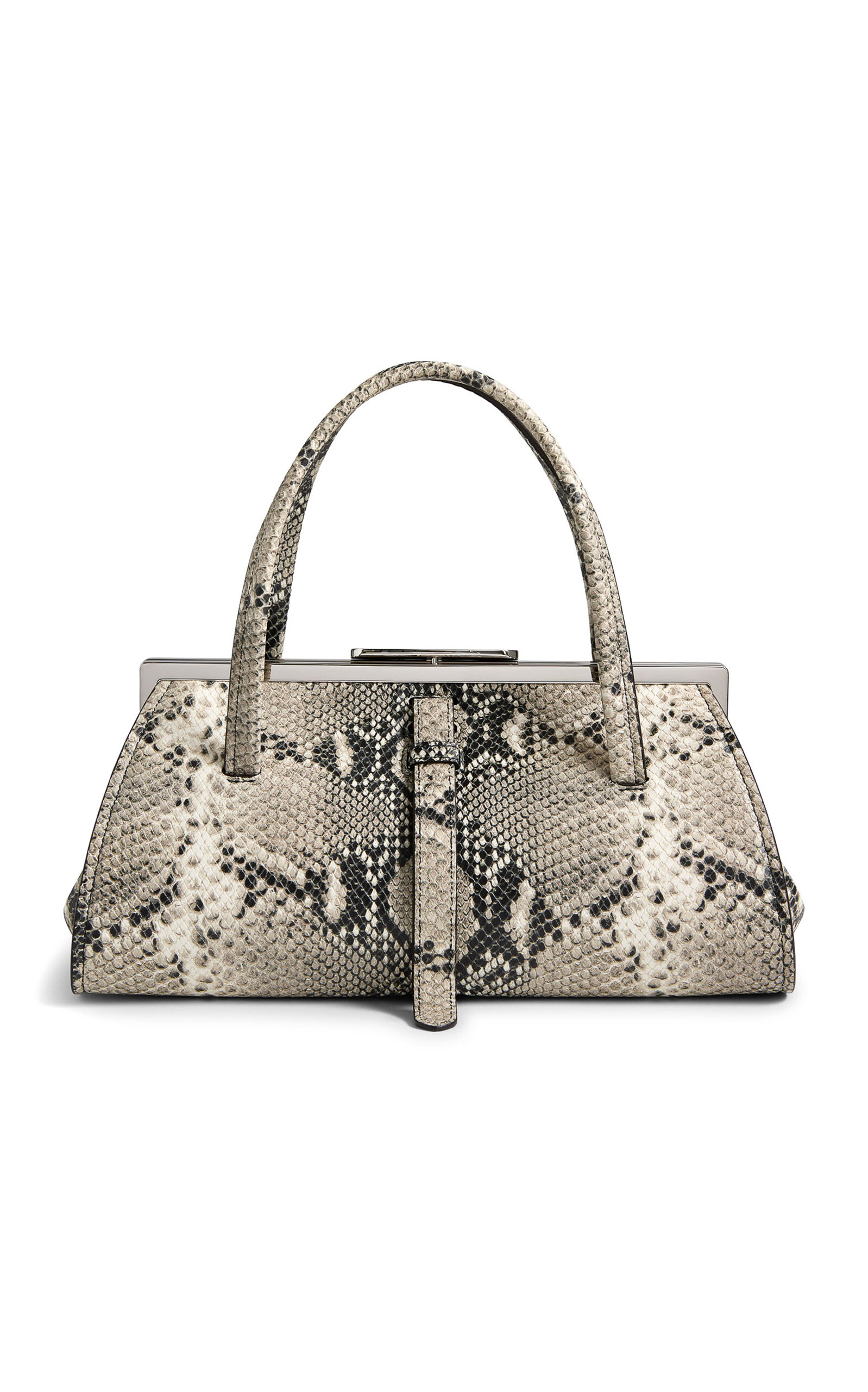 Brandon Maxwell The Maxwell Bag in Embossed Python Leather - Moda Operandi