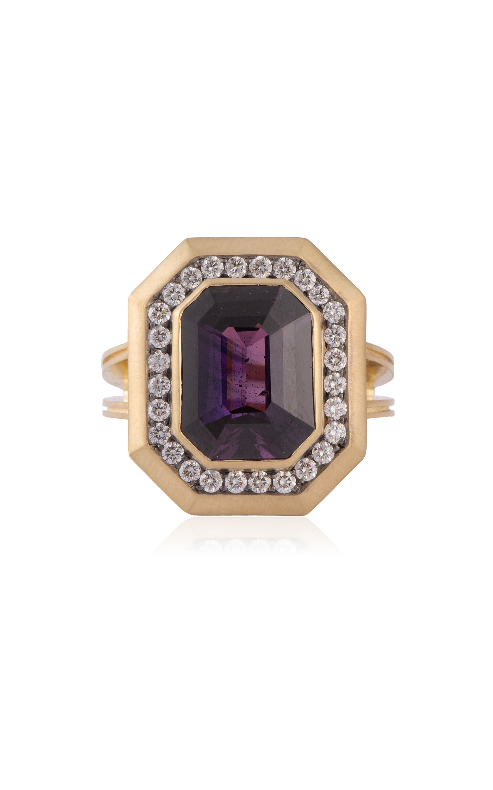 Sylva & Cie 18k Yellow Gold Purple Sapphire Gilded Age Ring - Purple - US 7.5 - Only At Moda Operandi