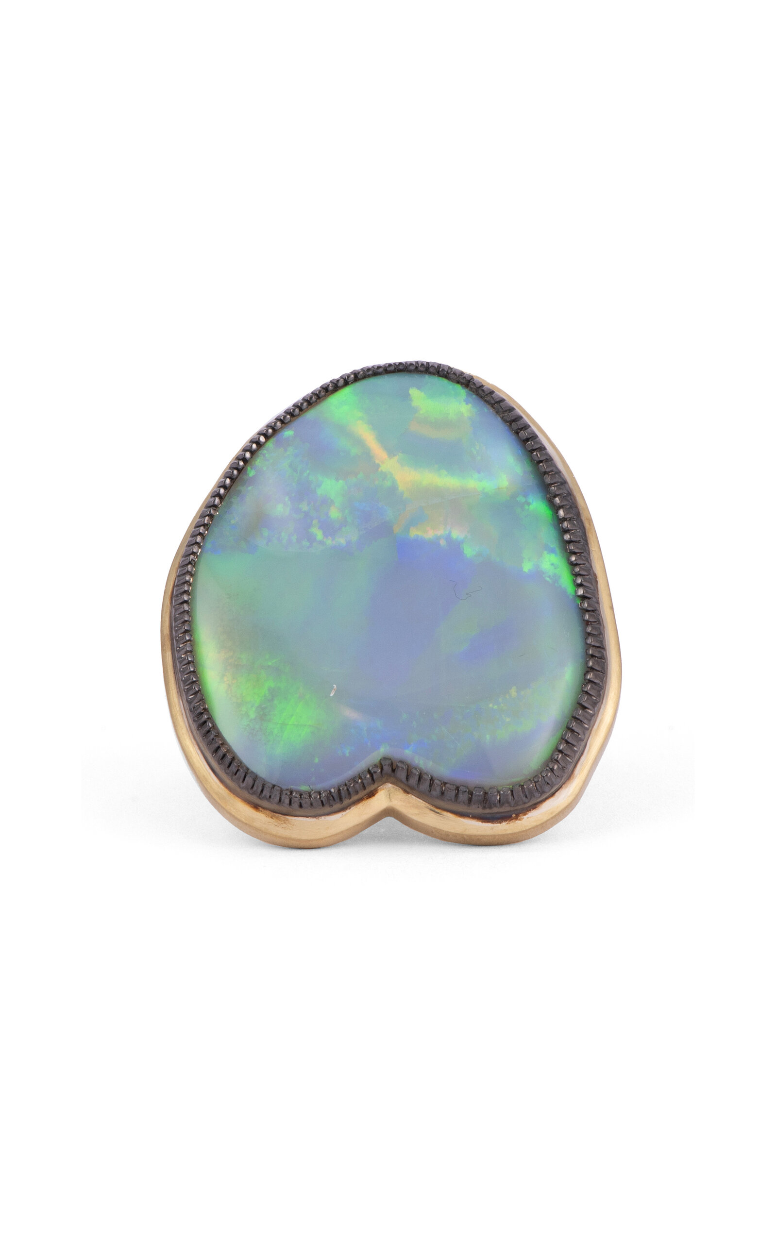 Sylva & Cie 18k Yellow Gold Heart Shaped Opal Cocktail Ring - Blue - Only At Moda Operandi