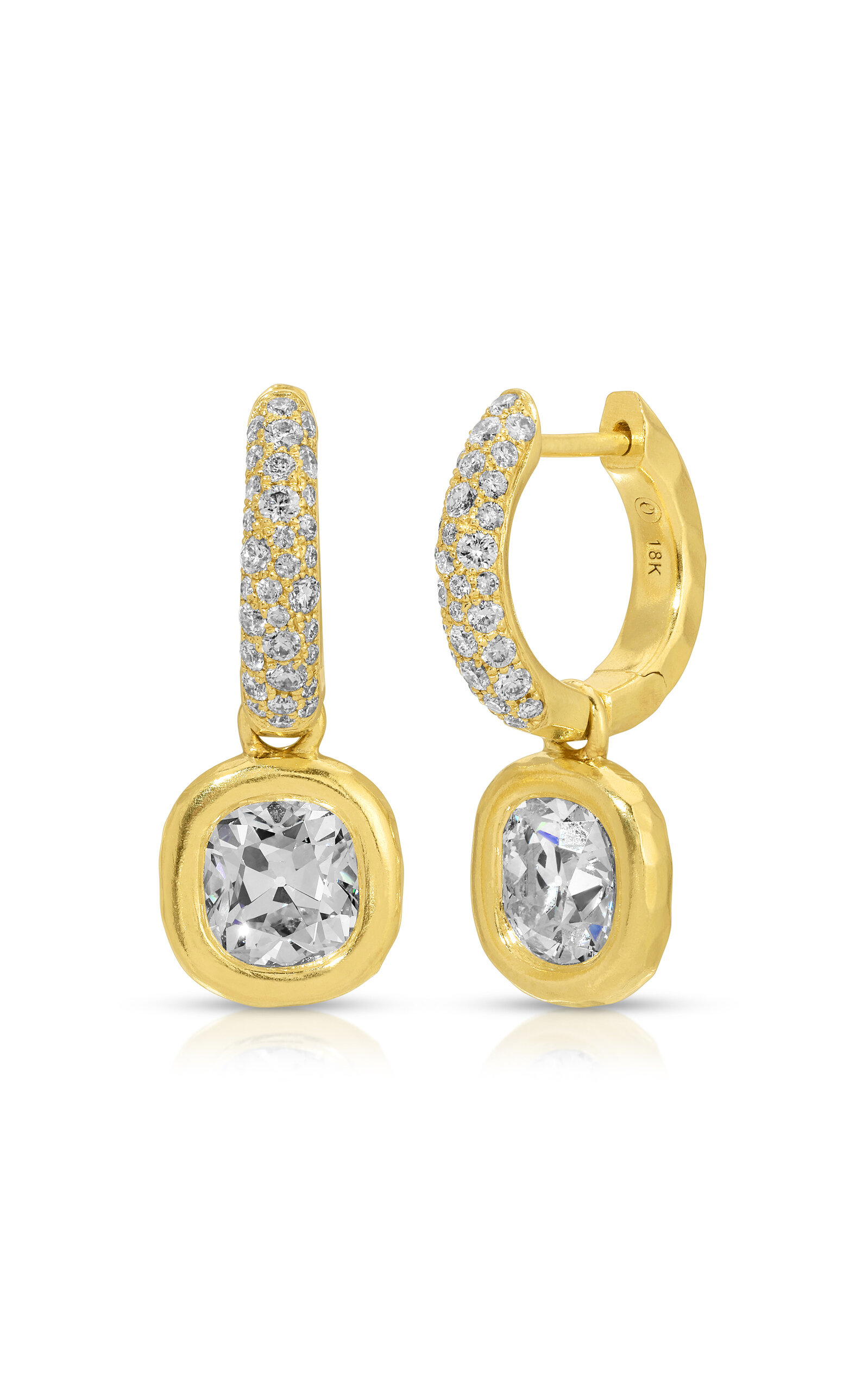 Octavia Elizabeth 18k Yellow Gold Gemmed Hug Earrings - Gold - OS - Only At Moda Operandi - Women's Jewelry And Watches