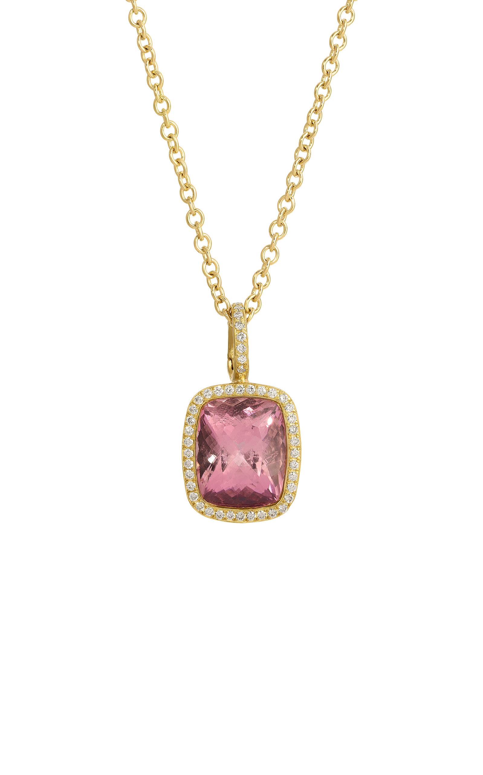 Octavia Elizabeth 18k Yellow Gold Pink Tourmaline Necklace - Pink - OS - Only At Moda Operandi